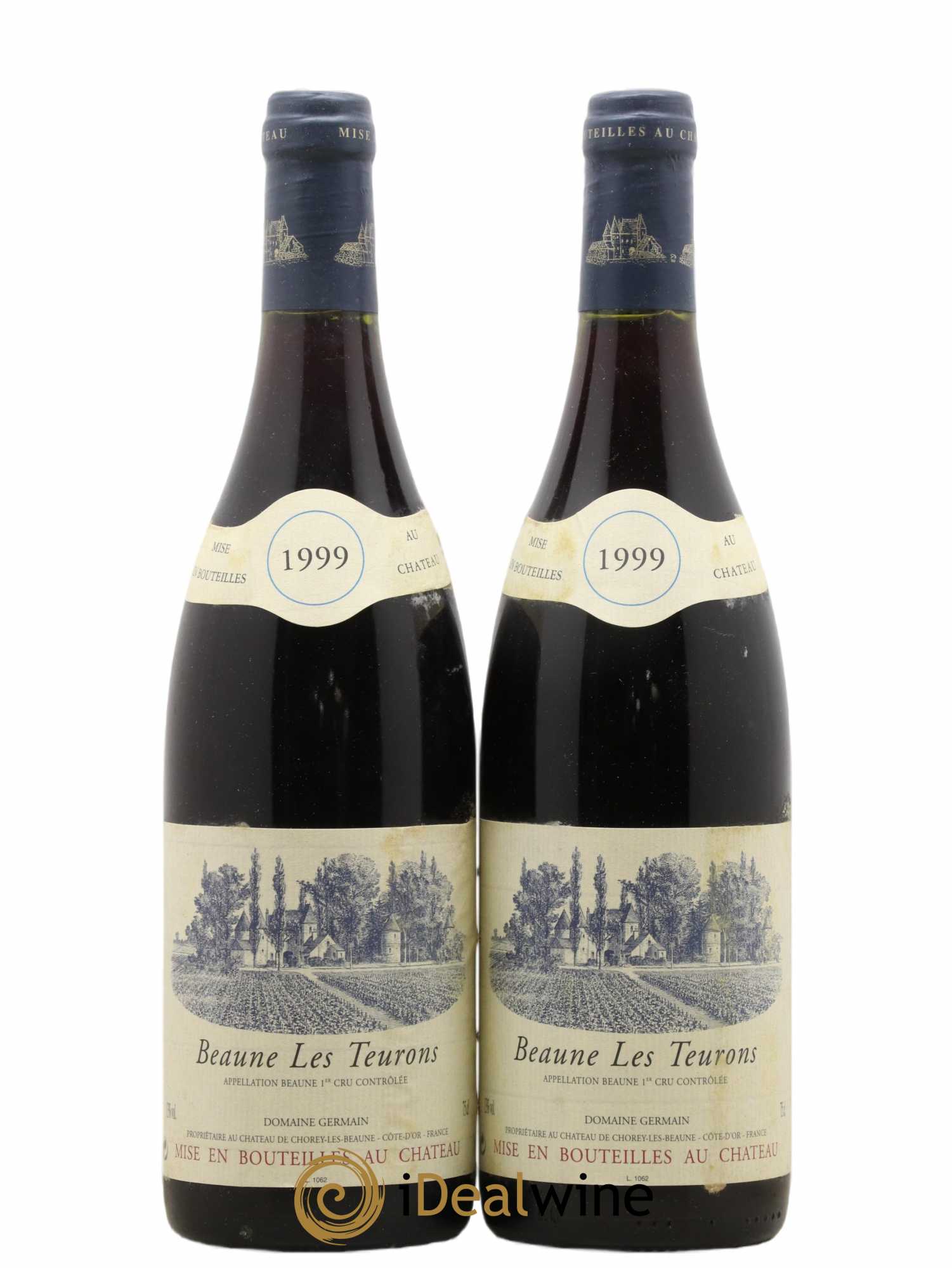 Beaune 1er Cru Les Teurons Domaine Germain 1999 - Posten von 2 Flaschen - 0