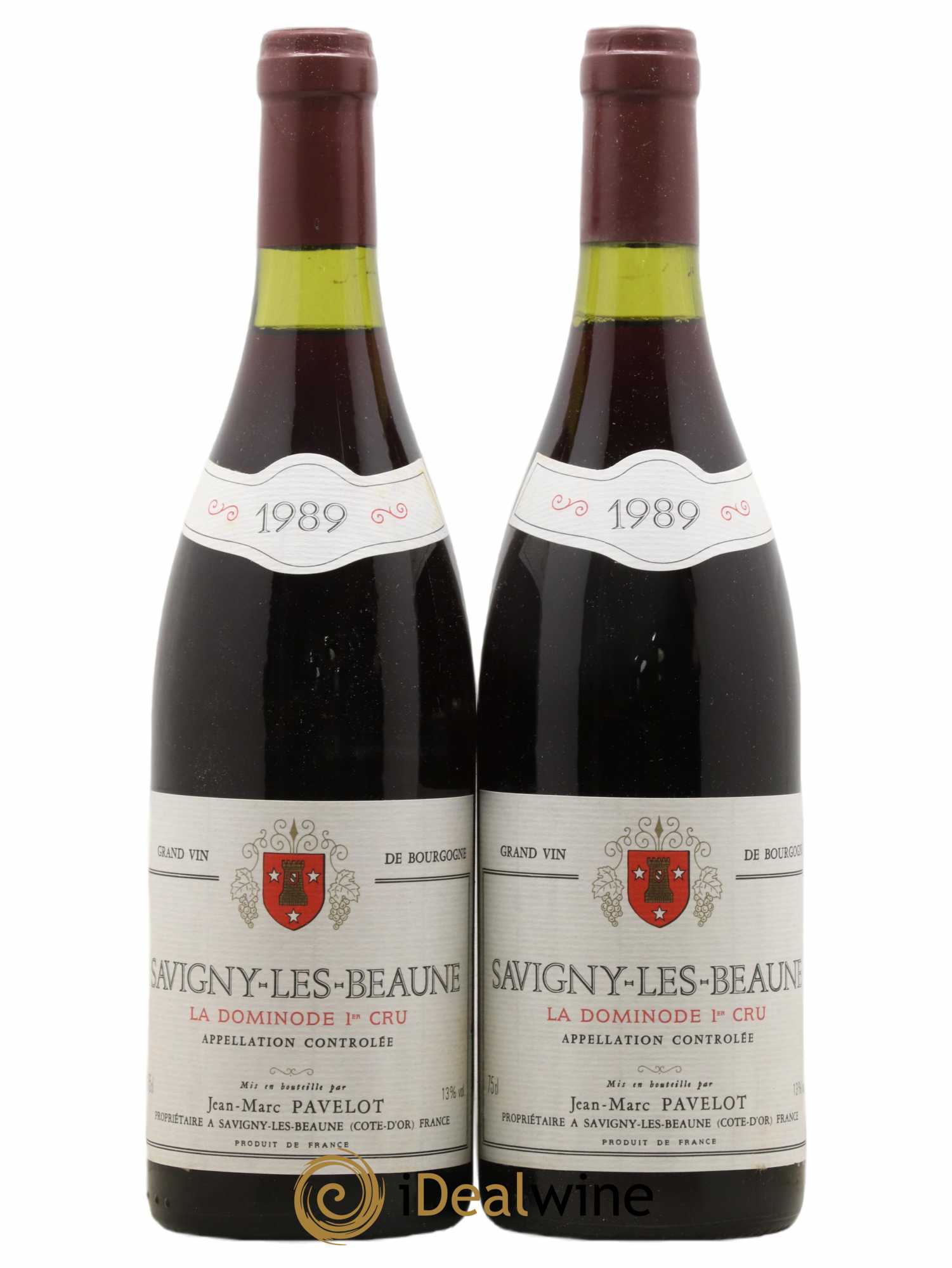 Savigny-lès-Beaune 1er Cru La Dominode Pavelot 1989 - Lot de 2 bouteilles - 0