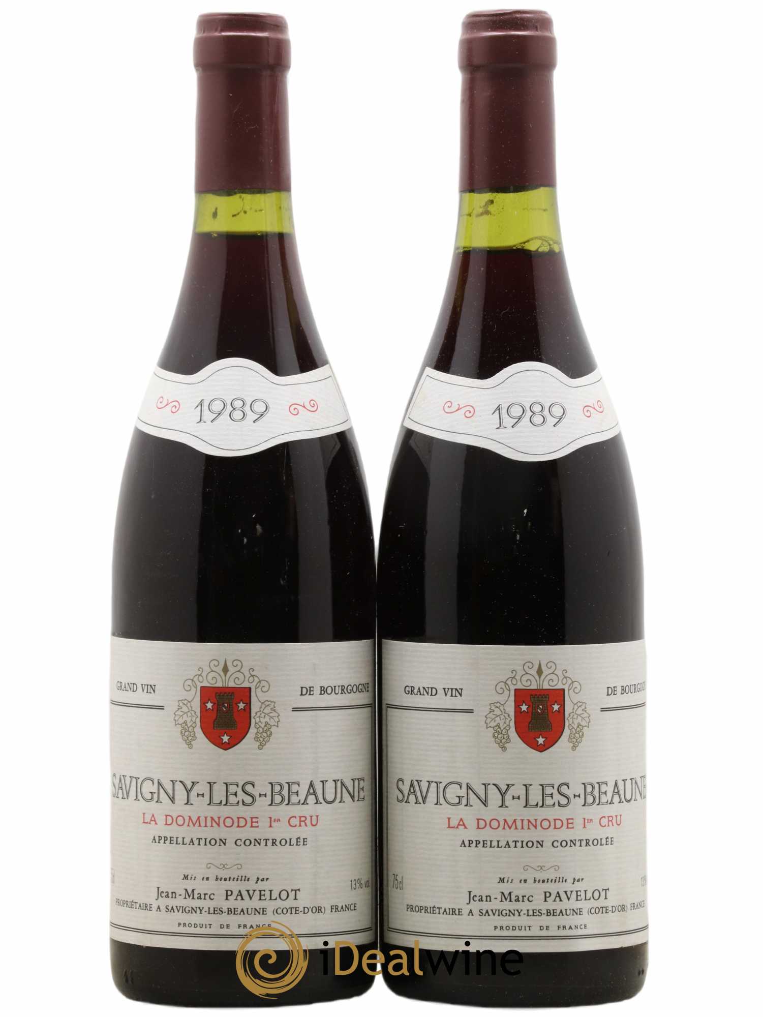 Savigny-lès-Beaune 1er Cru La Dominode Pavelot 1989 - Lot de 2 bouteilles - 0