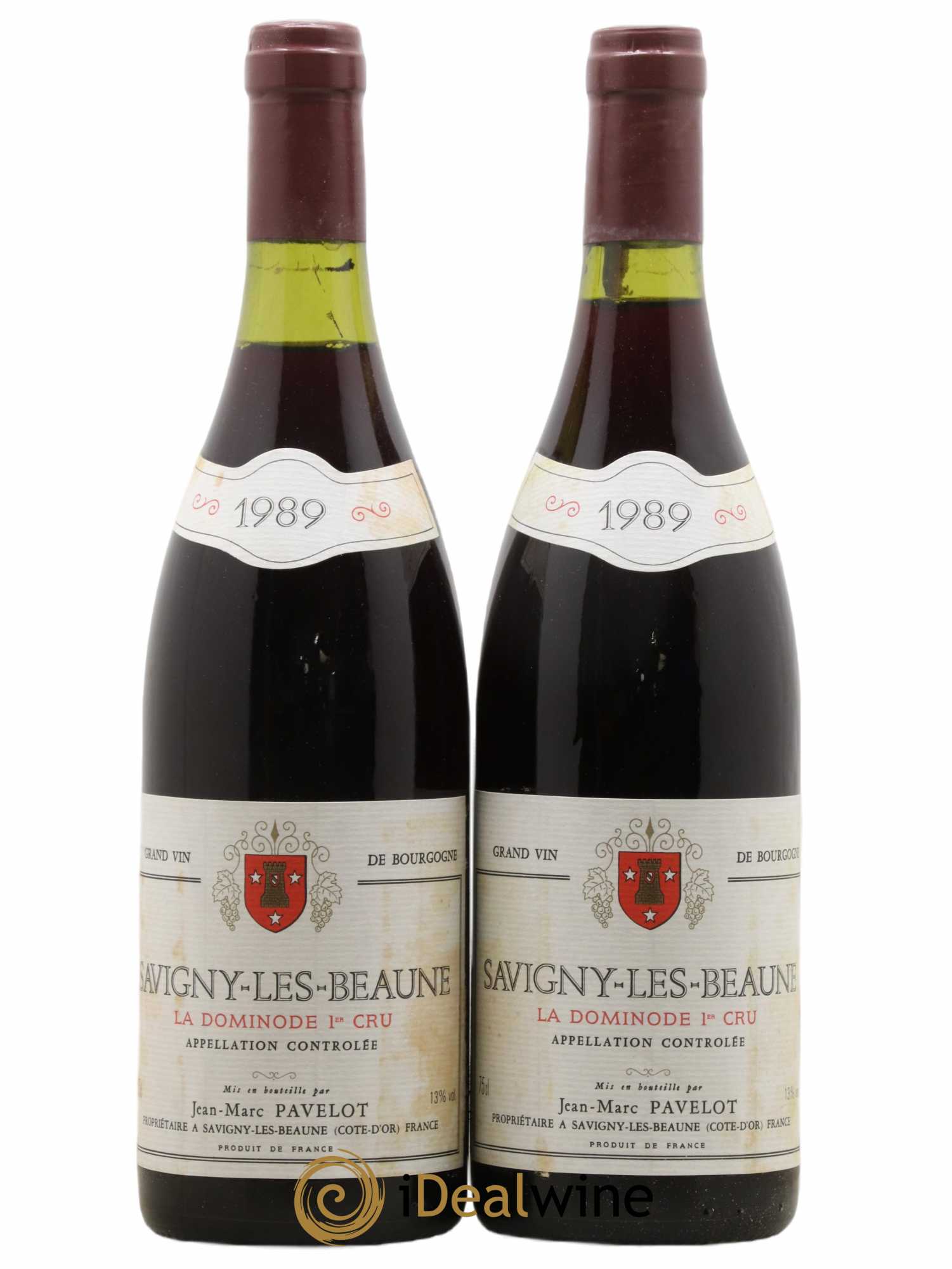Savigny-lès-Beaune 1er Cru La Dominode Pavelot 1989 - Lot de 2 bouteilles - 0