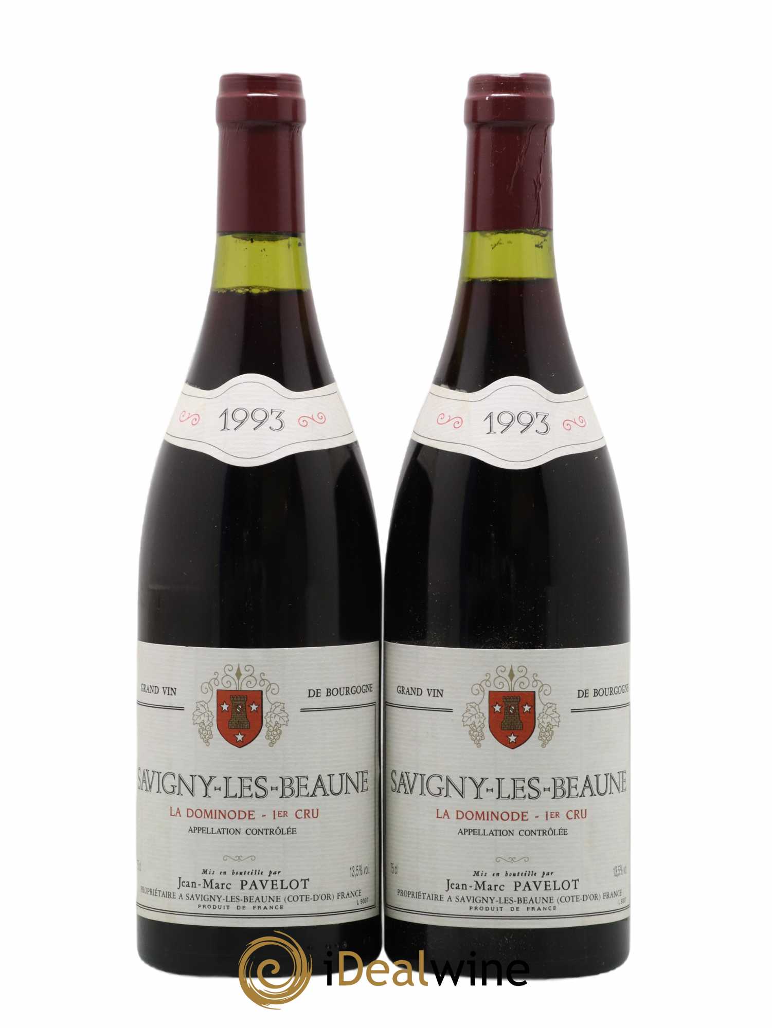 Savigny-lès-Beaune 1er Cru La Dominode Jean-Marc Pavelot 1993 - Lot de 2 bouteilles - 0