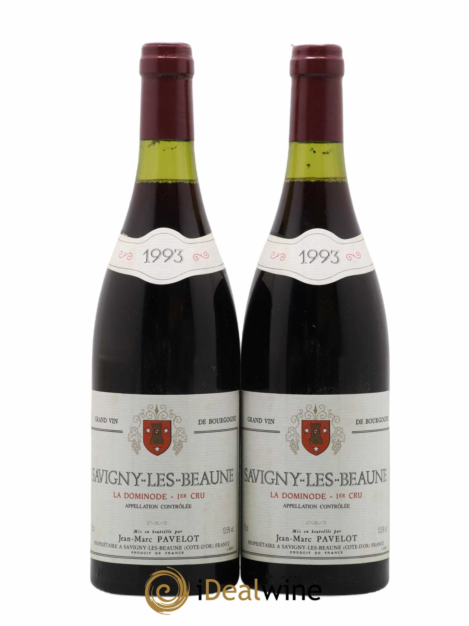 Savigny-lès-Beaune 1er Cru La Dominode Jean-Marc Pavelot 1993 - Lot de 2 bouteilles - 0