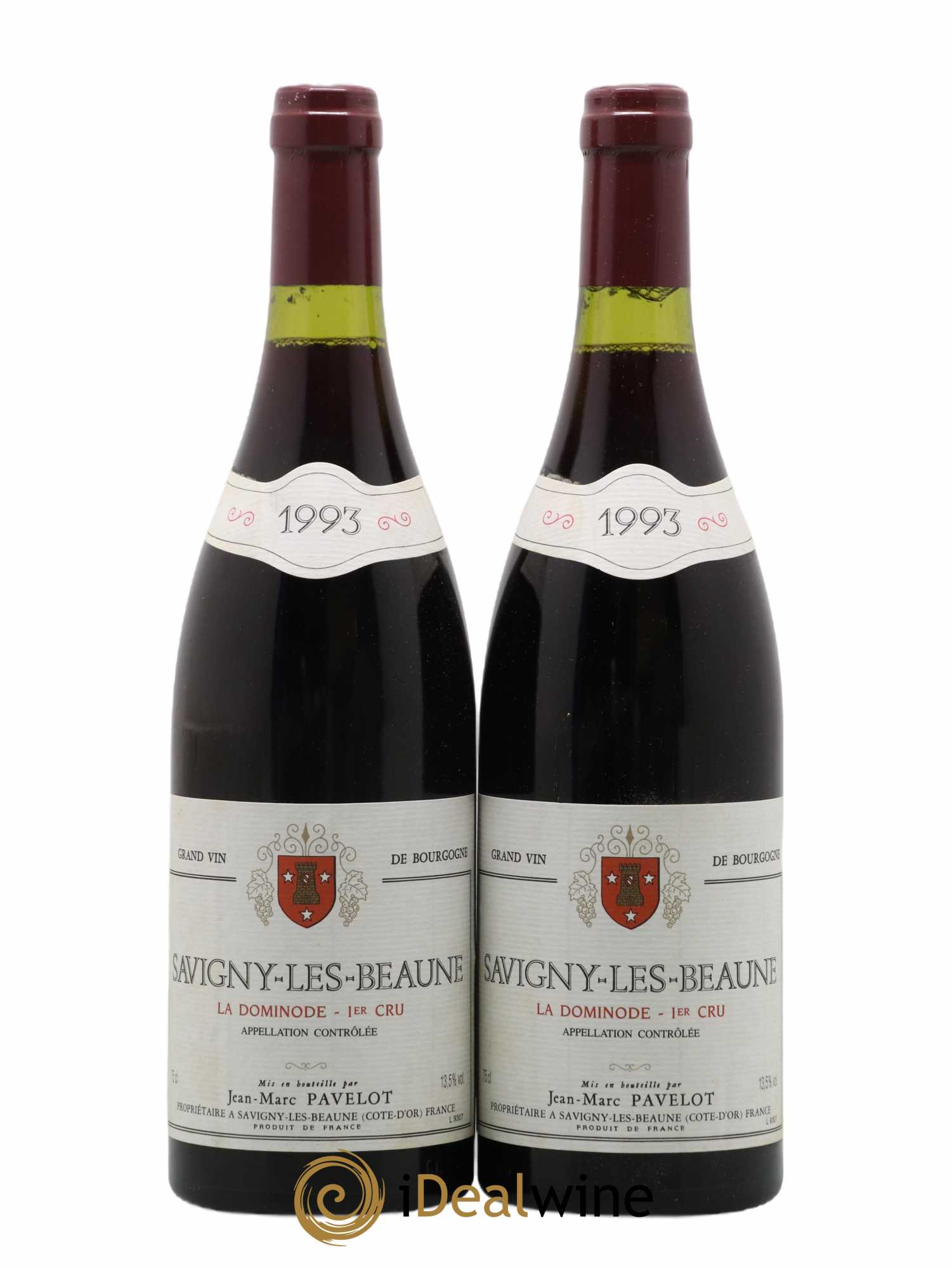 Savigny-lès-Beaune 1er Cru La Dominode Jean-Marc Pavelot 1993 - Lot de 2 bouteilles - 0