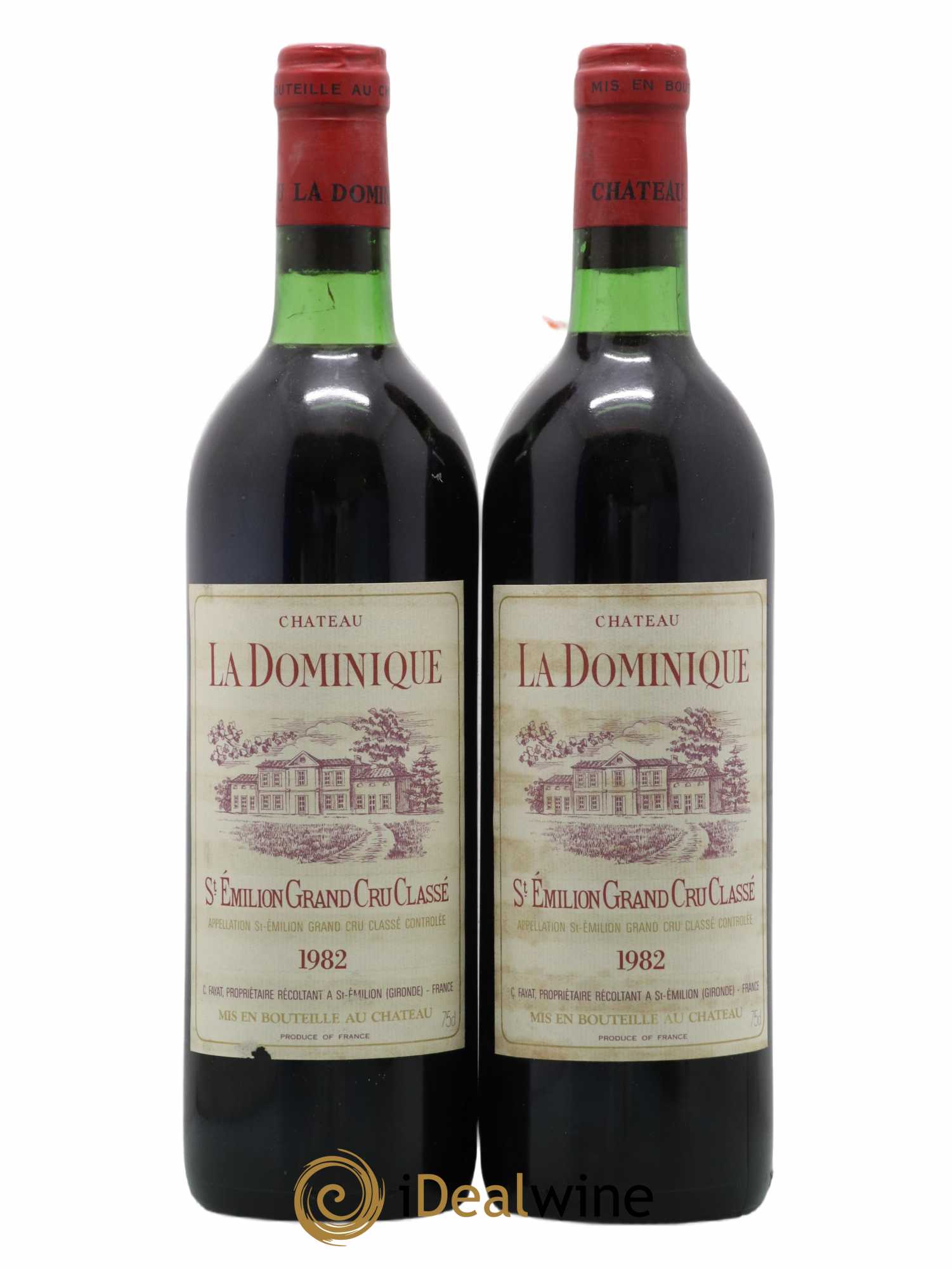 Château la Dominique Grand Cru Classé 1982 - Lot de 2 bouteilles - 0