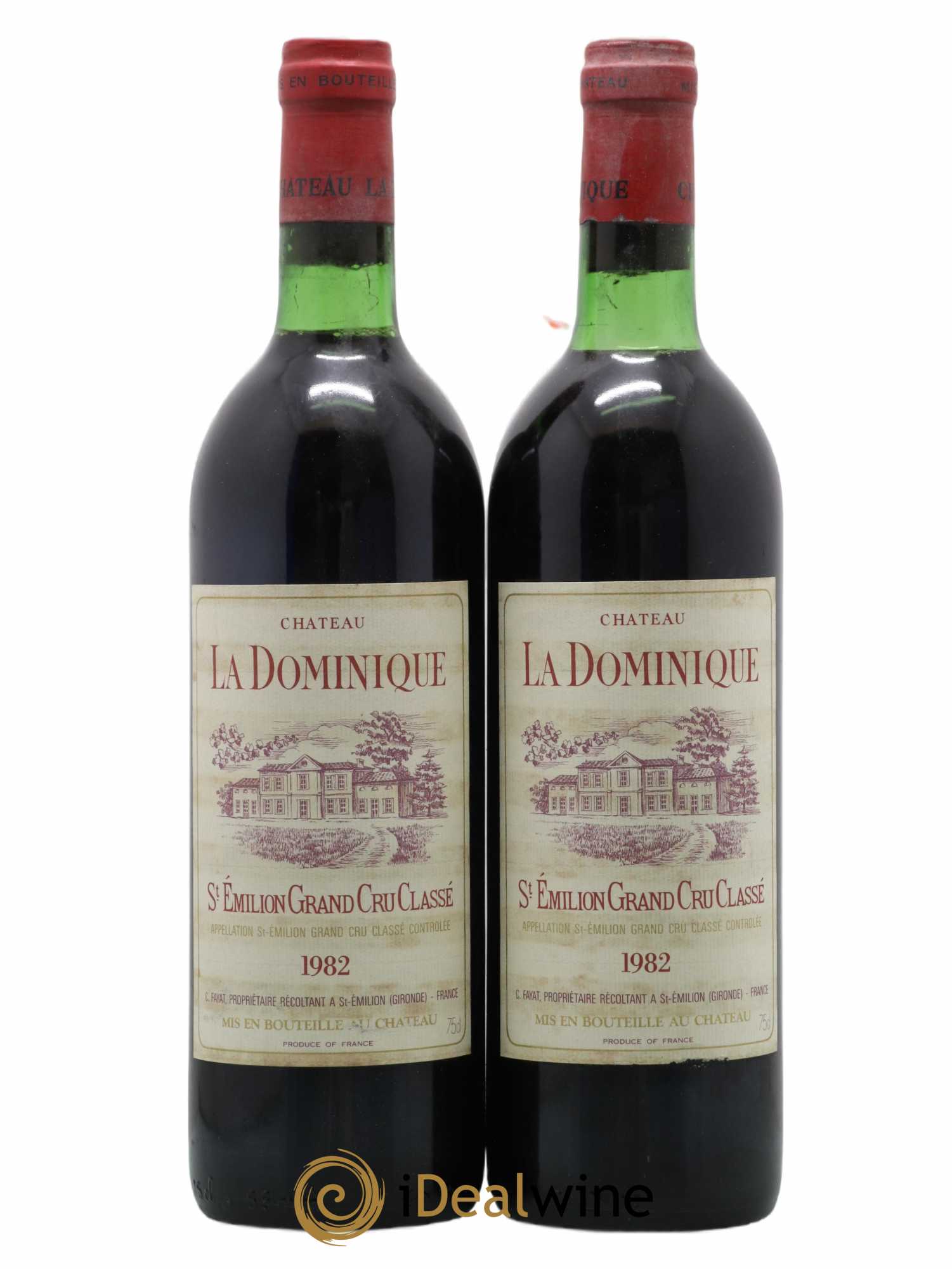 Château la Dominique Grand Cru Classé 1982 - Lot de 2 bouteilles - 0