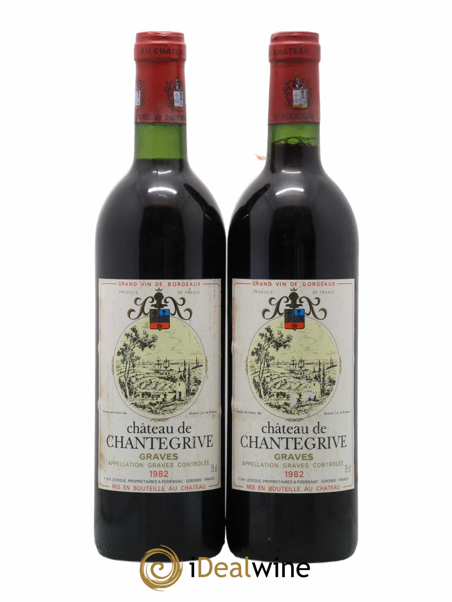 Château de Chantegrive 1982 - Lot de 2 bouteilles - 0