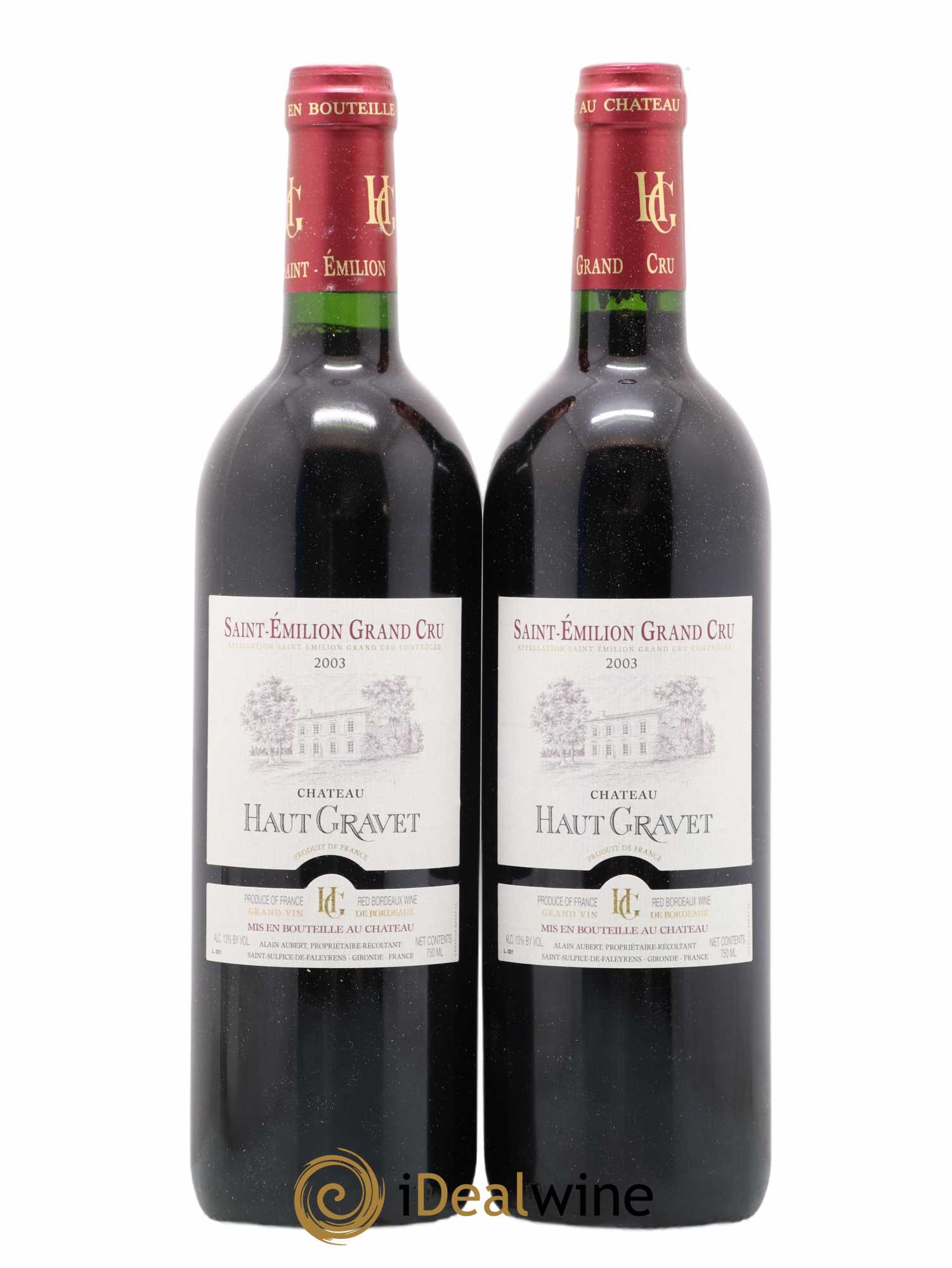 Saint-Émilion Grand Cru Haut Gravet 2003 - Posten von 2 Flaschen - 0