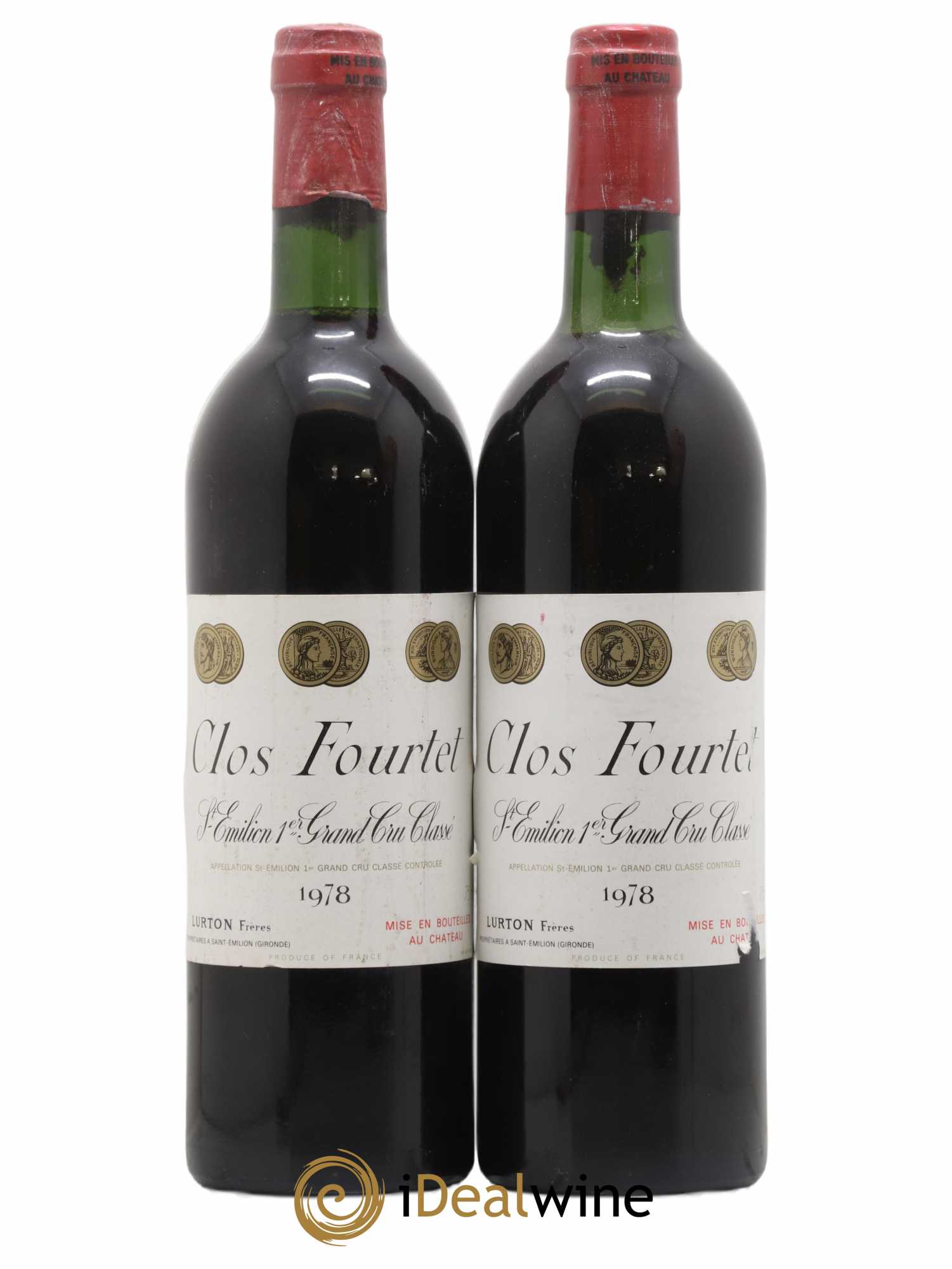 Clos Fourtet 1er Grand Cru Classé B 1978 - Lot de 2 bouteilles - 0