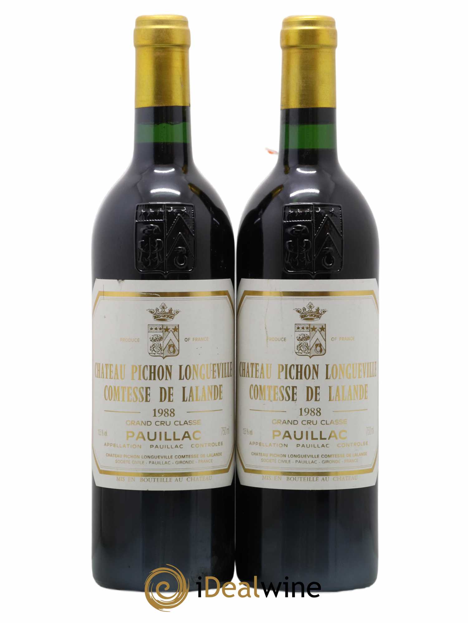 Château Pichon Longueville Comtesse de Lalande 2ème Grand Cru Classé 1988 - Lot de 2 bouteilles - 0