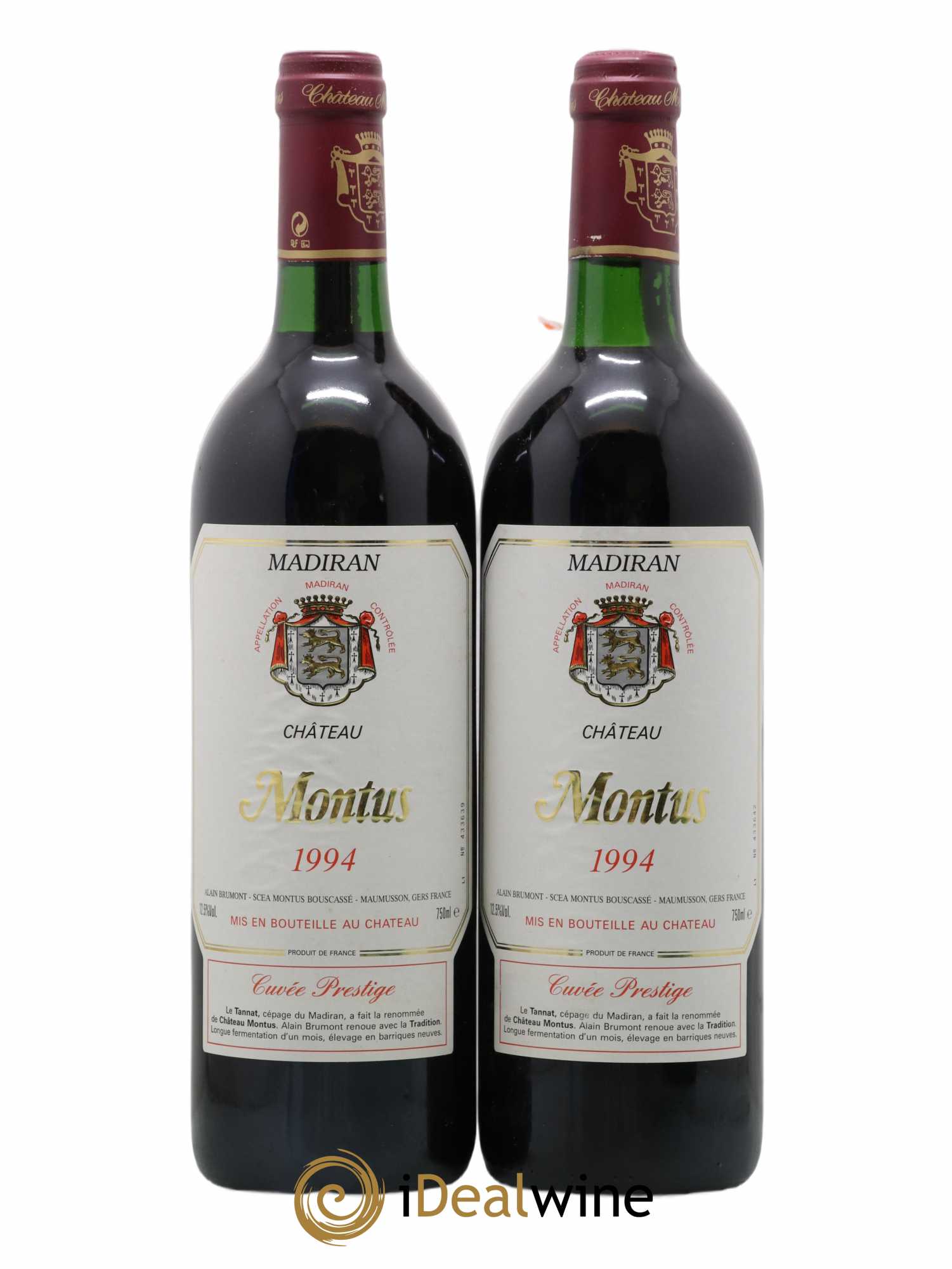 Madiran Château Montus-Prestige Alain Brumont 1994 - Lot de 2 bouteilles - 0
