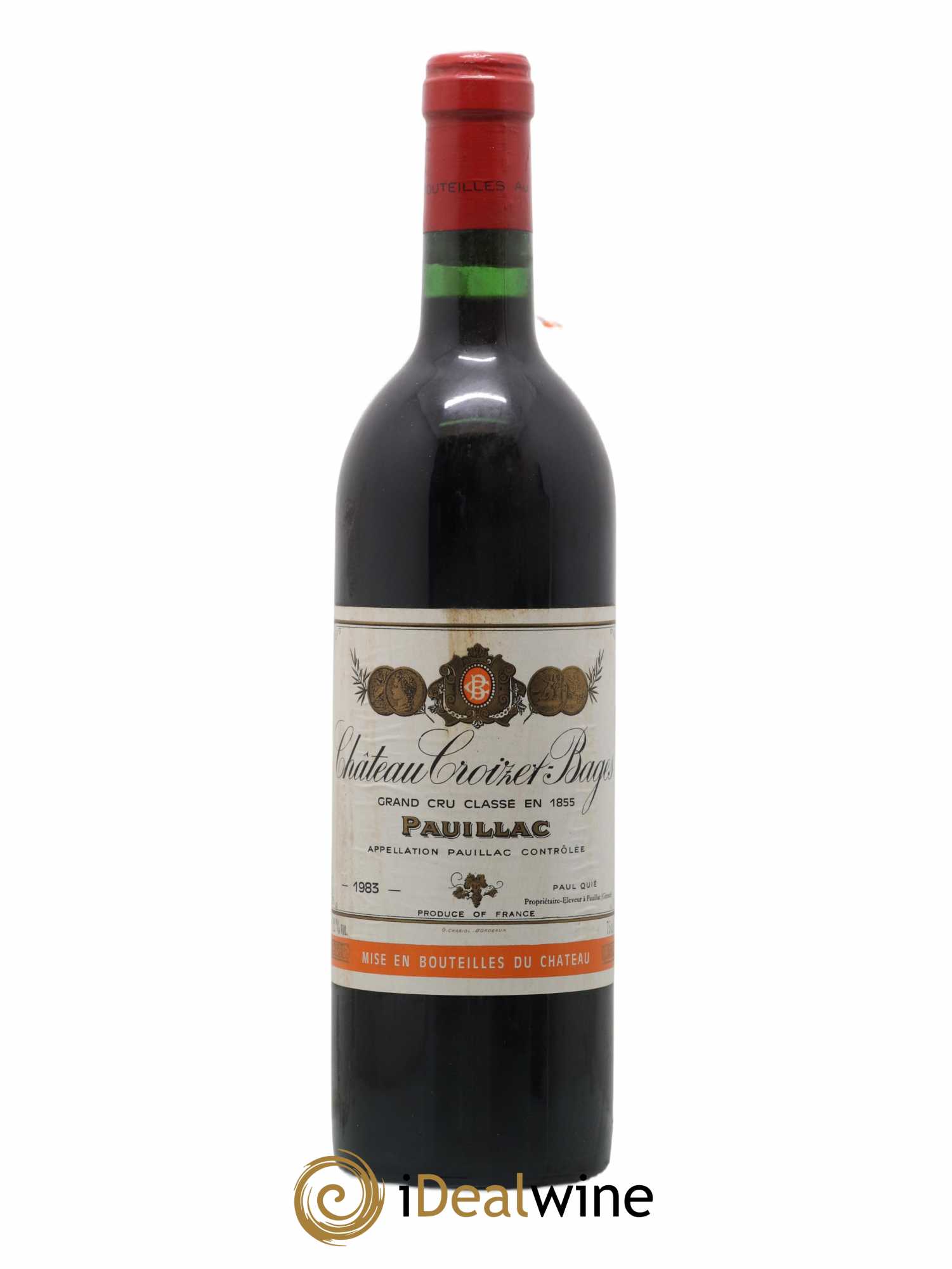 Château Croizet Bages 5ème Grand Cru Classé 1983 - Lot de 1 bouteille - 0