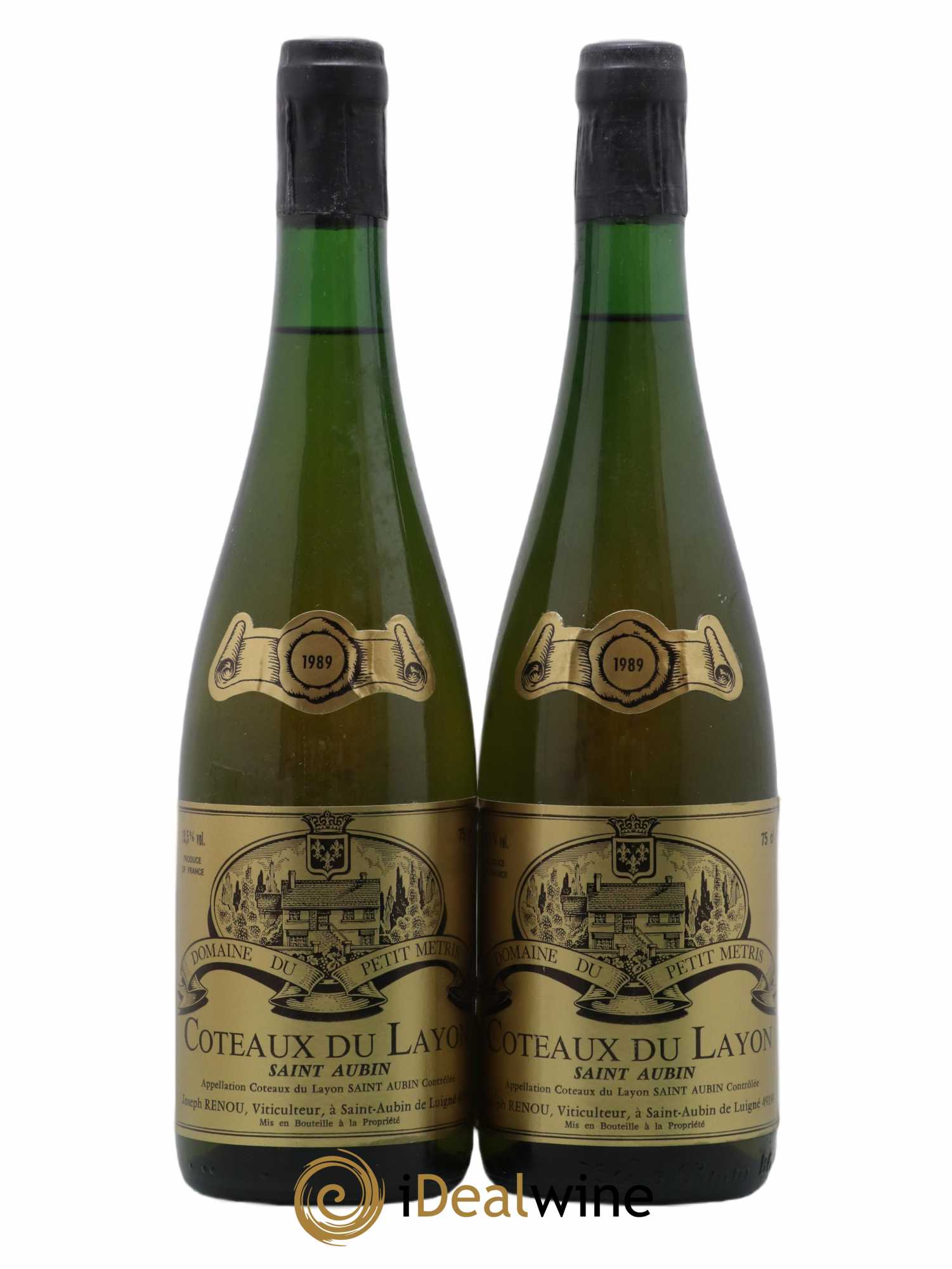 Coteaux du Layon Saint Aubin Domaine du Petit Metris Joseph RENOU 1989 - Lotto di 2 bottiglie - 0