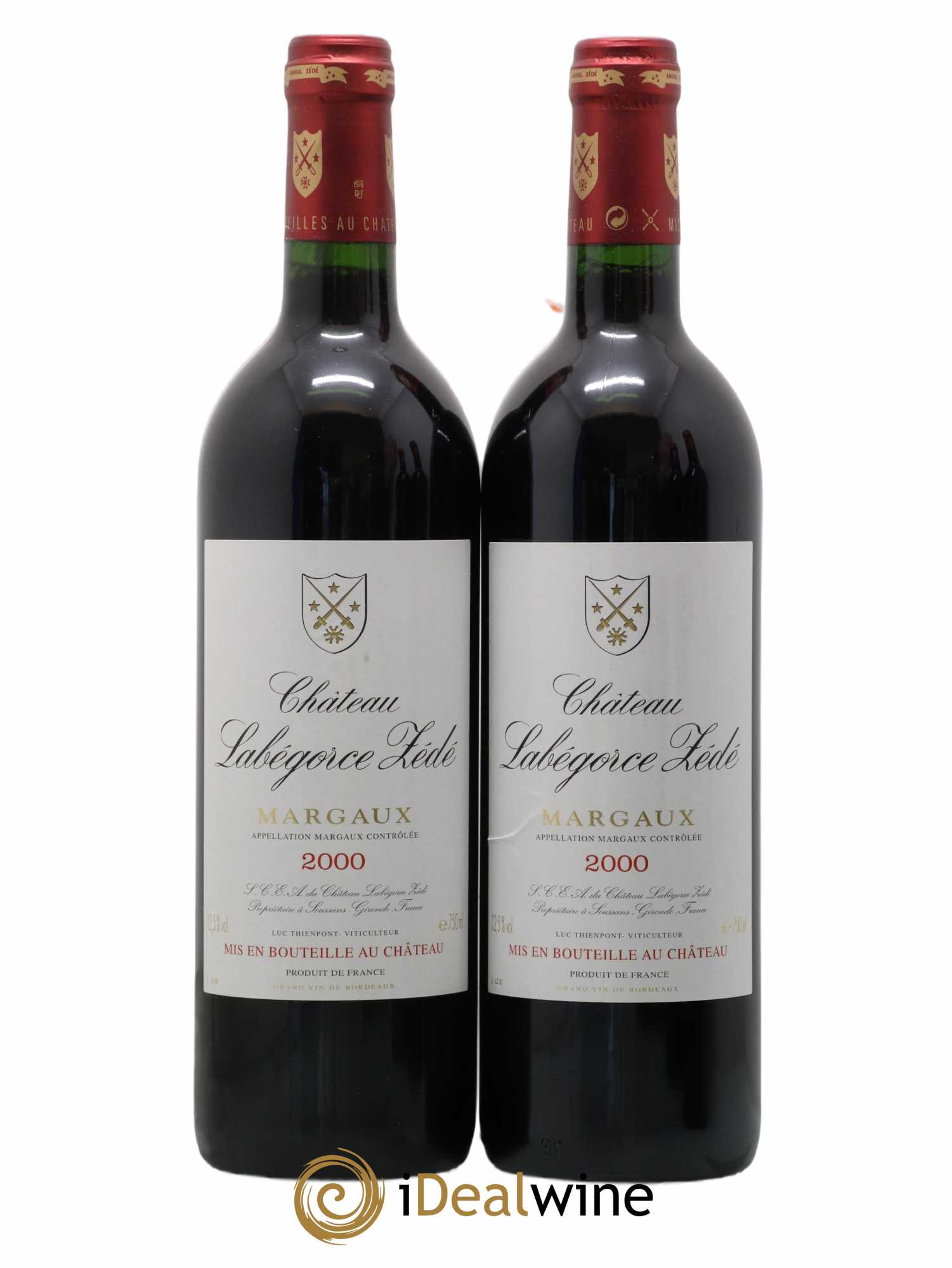 Château Labegorce Zédé Cru Bourgeois 2000 - Lot de 2 bouteilles - 0