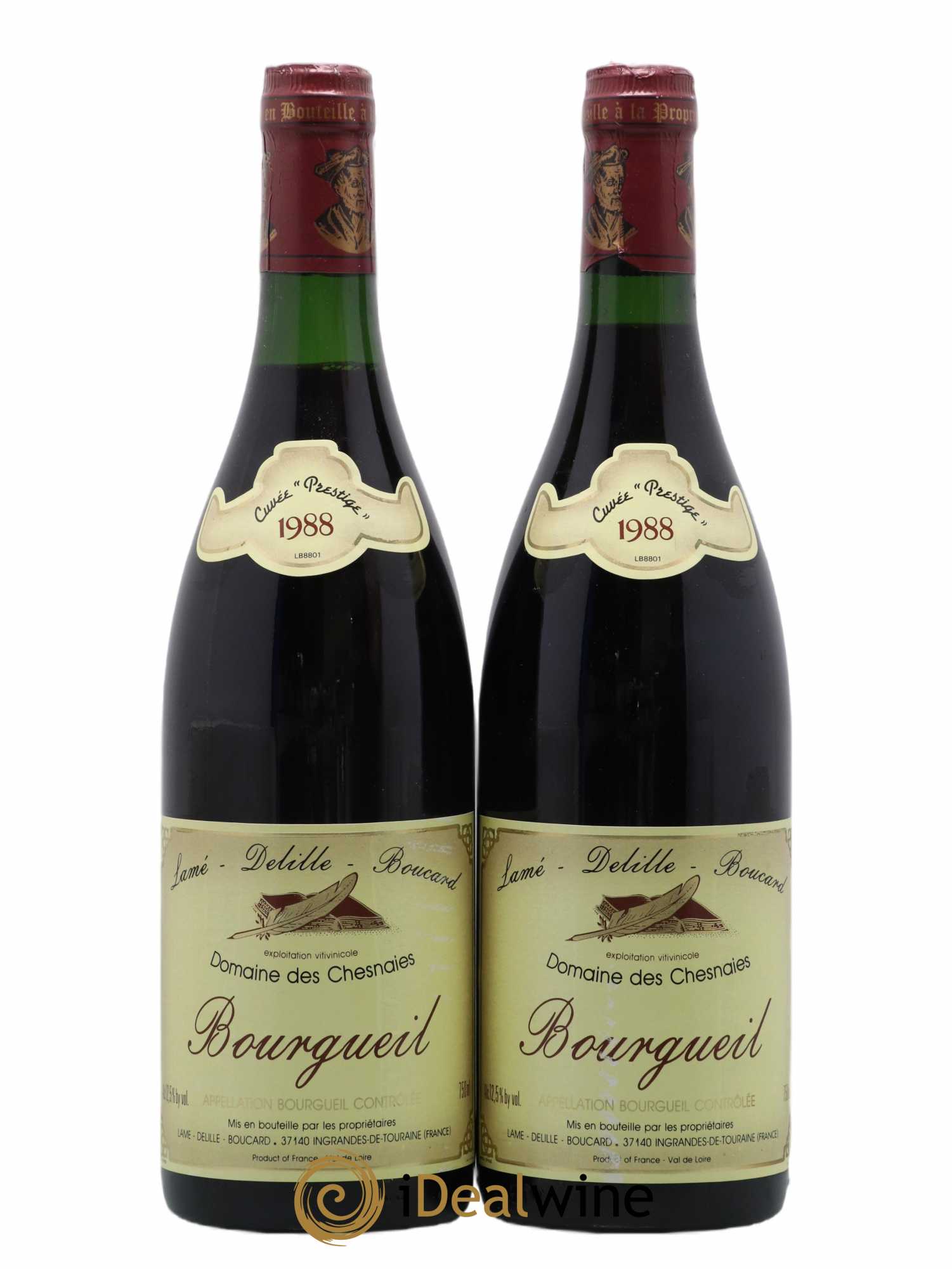 Bourgueil Domaine des Chesnaies cuvée prestige 1988 - Lot de 2 bouteilles - 0