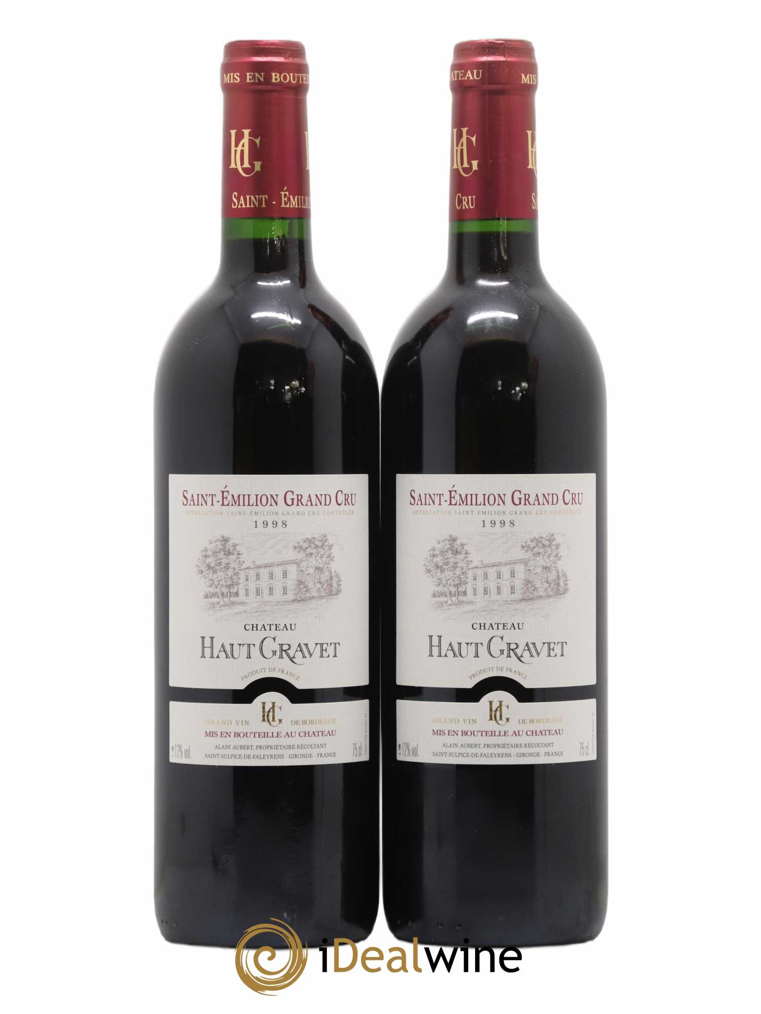 Saint-Émilion Grand Cru Haut Gravet 1998 - Posten von 2 Flaschen - 0