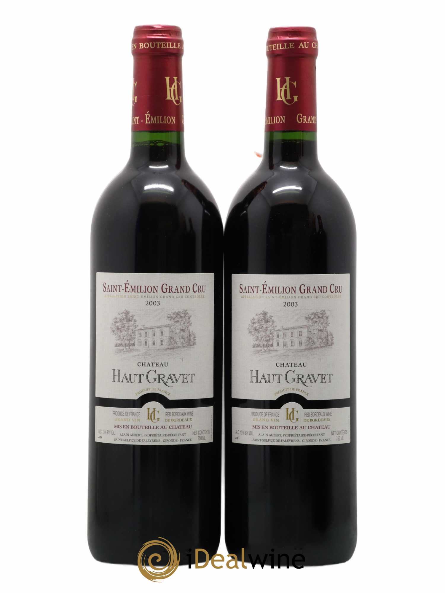 Saint-Émilion Grand Cru Haut Gravet 2003 - Posten von 2 Flaschen - 0