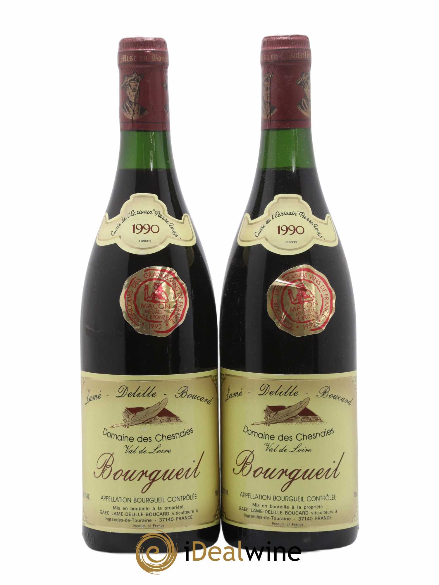 Bourgueil Domaine des Chesnaies 1990 - Posten von 2 Flaschen - 0