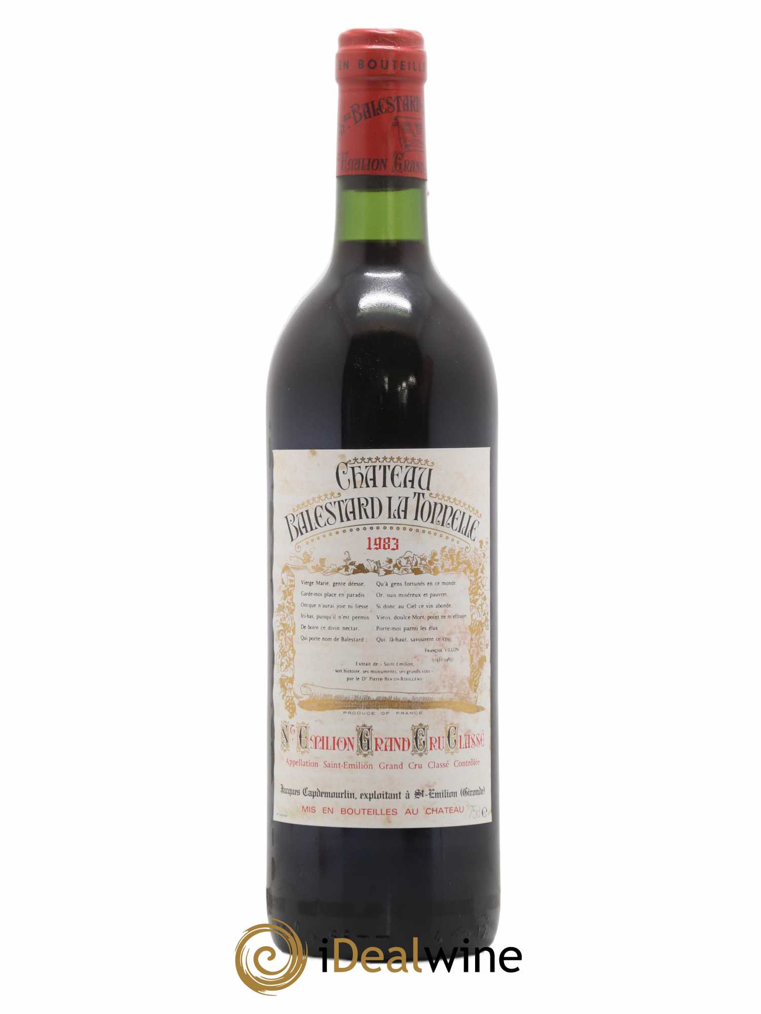 Château Balestard la Tonnelle Grand Cru Classé 1983 - Lot de 1 bouteille - 0