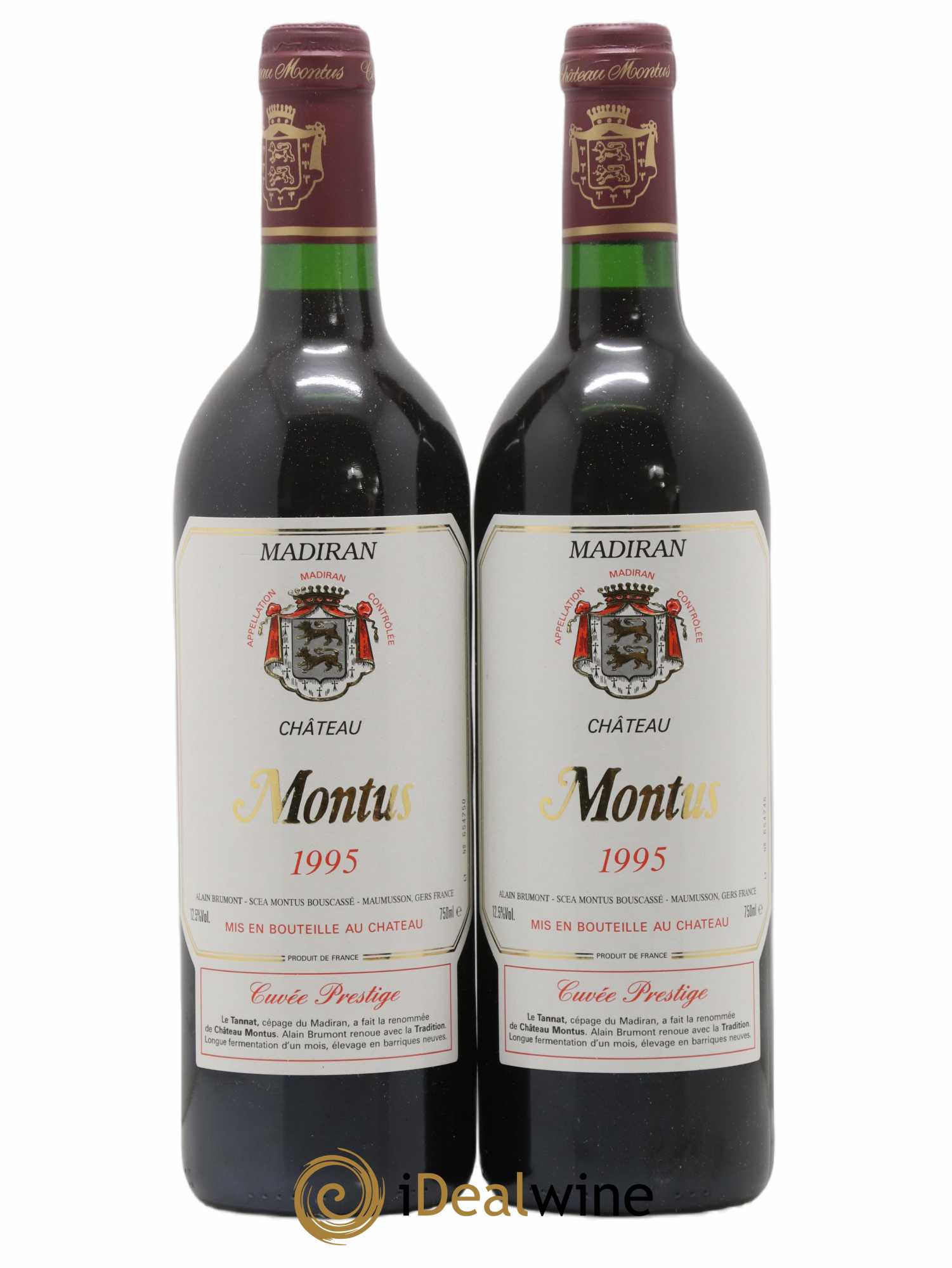 Madiran Château Montus-Prestige Alain Brumont Cuvée Prestige 1995 - Lot de 2 bouteilles - 0