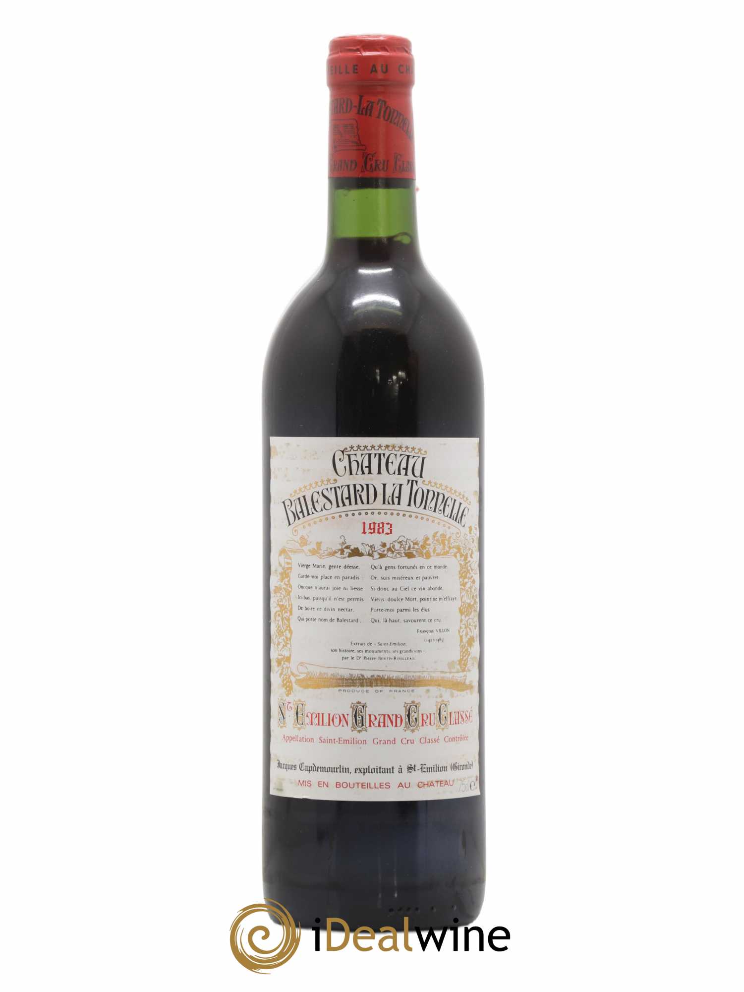Château Balestard la Tonnelle Grand Cru Classé 1983 - Lot de 1 bouteille - 0