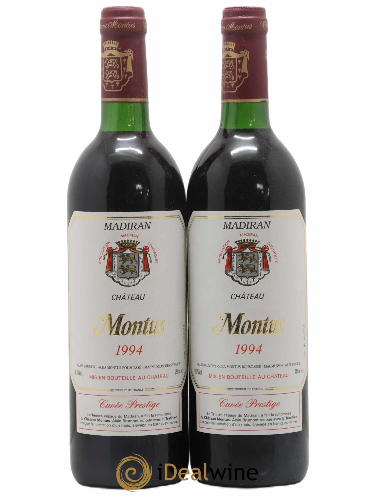 Madiran Château Montus Alain Brumont Cuvée Prestige 1994 - Lot de 2 bouteilles - 0
