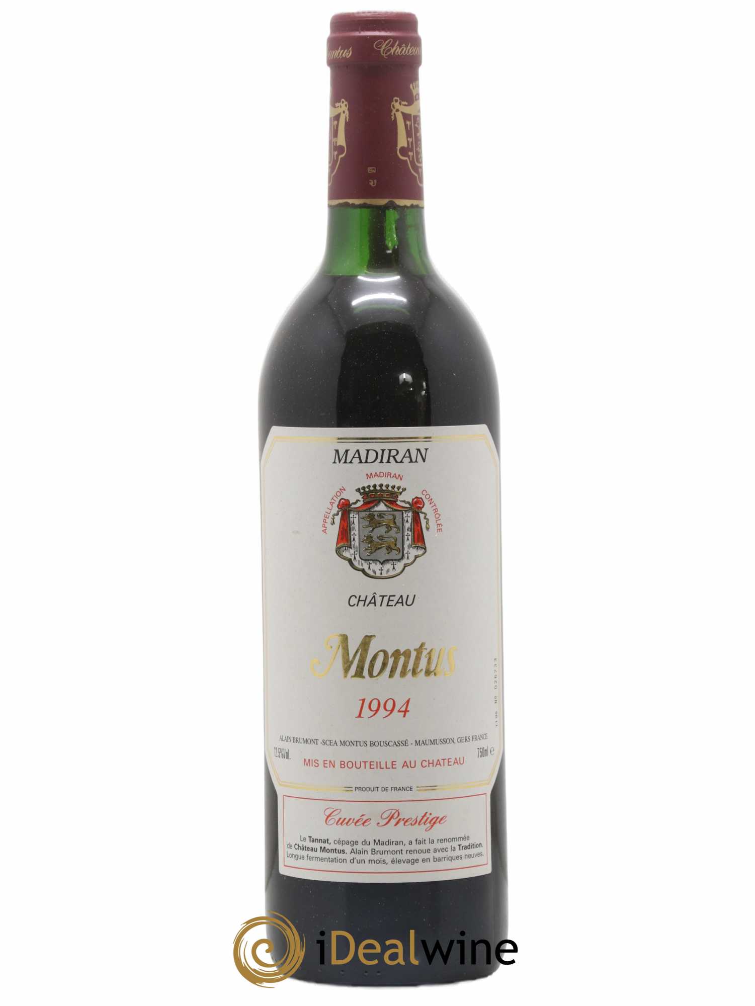Madiran Château Montus Alain Brumont Cuvée Prestige 1994 - Lot de 1 bouteille - 0