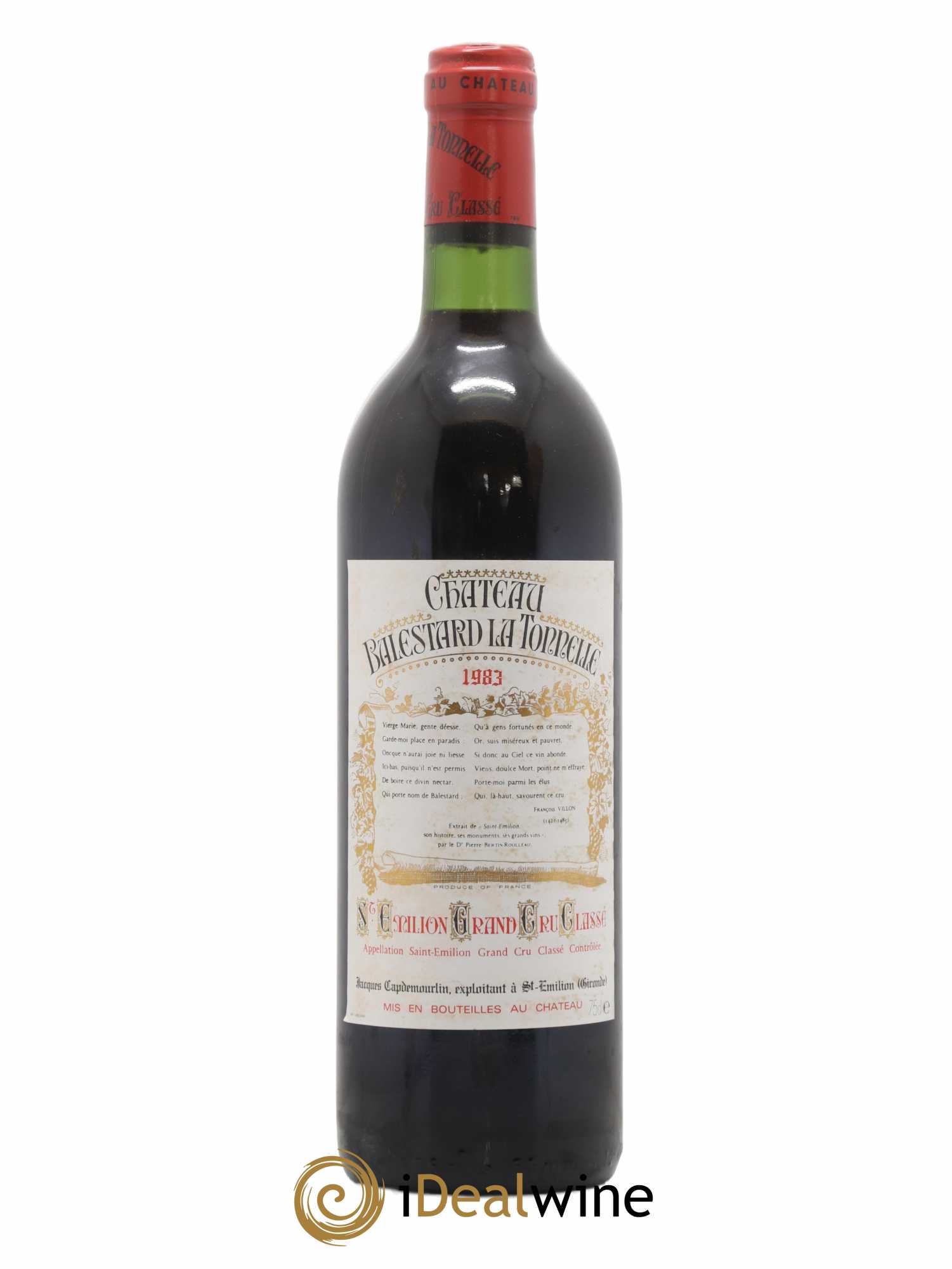 Château Balestard la Tonnelle Grand Cru Classé 1983 - Lot de 1 bouteille - 0