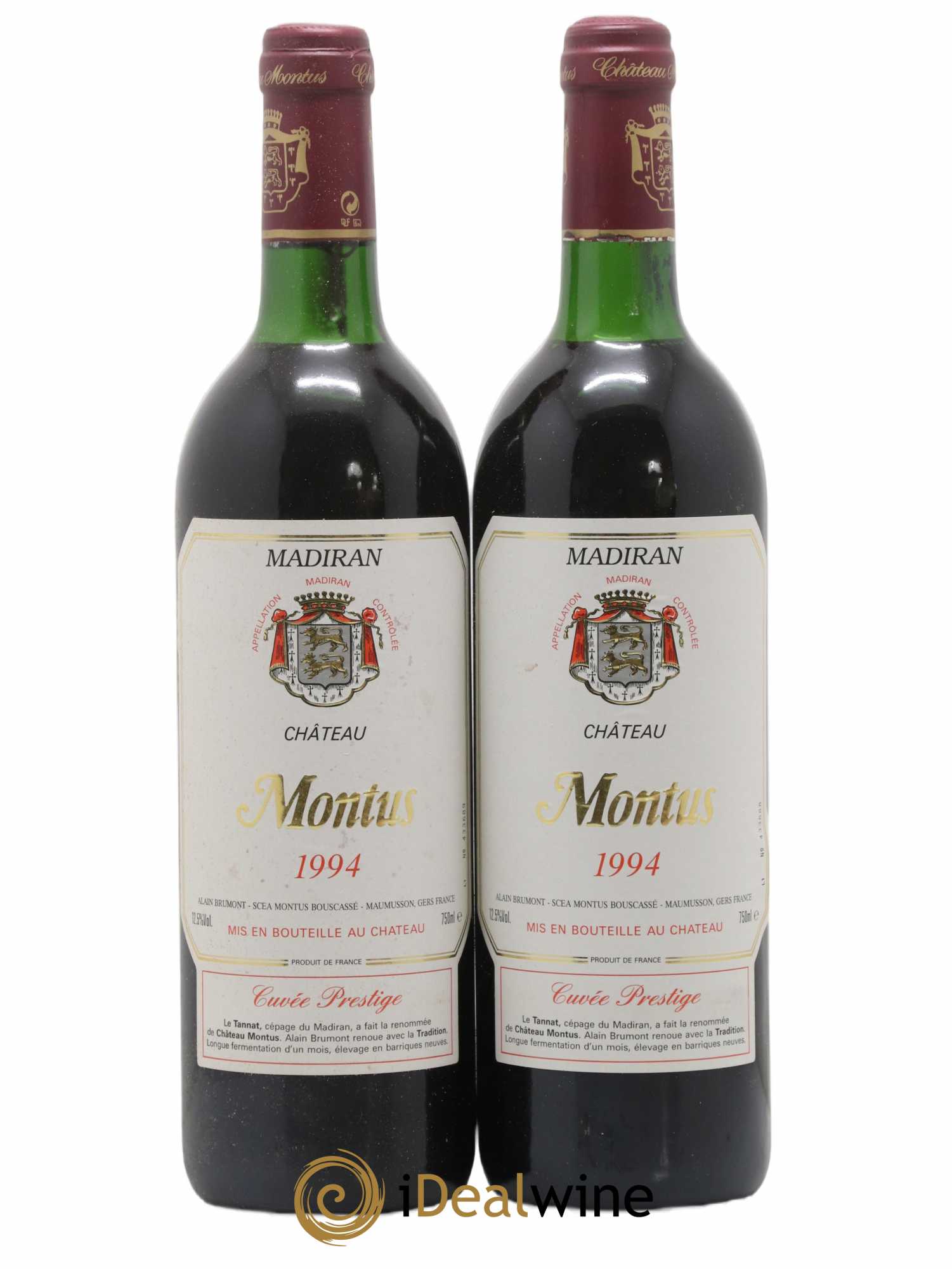 Madiran Château Montus Alain Brumont Cuvée Prestige 1994 - Lot de 2 bouteilles - 0