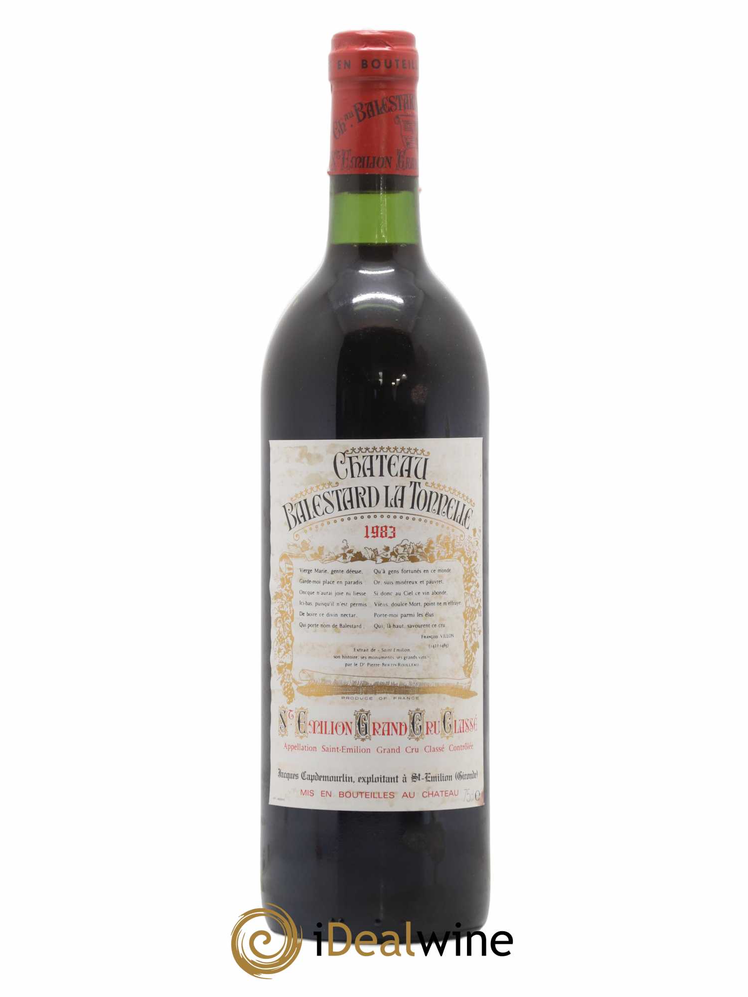 Château Balestard la Tonnelle Grand Cru Classé 1983 - Lot de 1 bouteille - 0