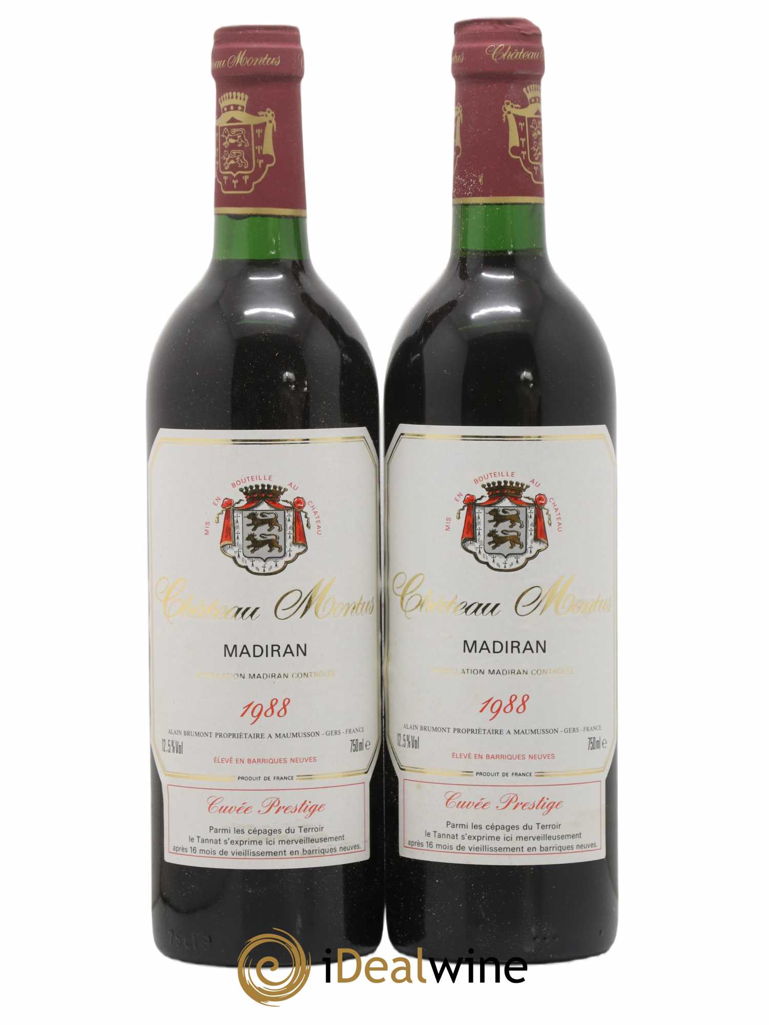 Madiran Château Montus Alain Brumont Cuvée Prestige 1988 - Lot de 2 bouteilles - 0