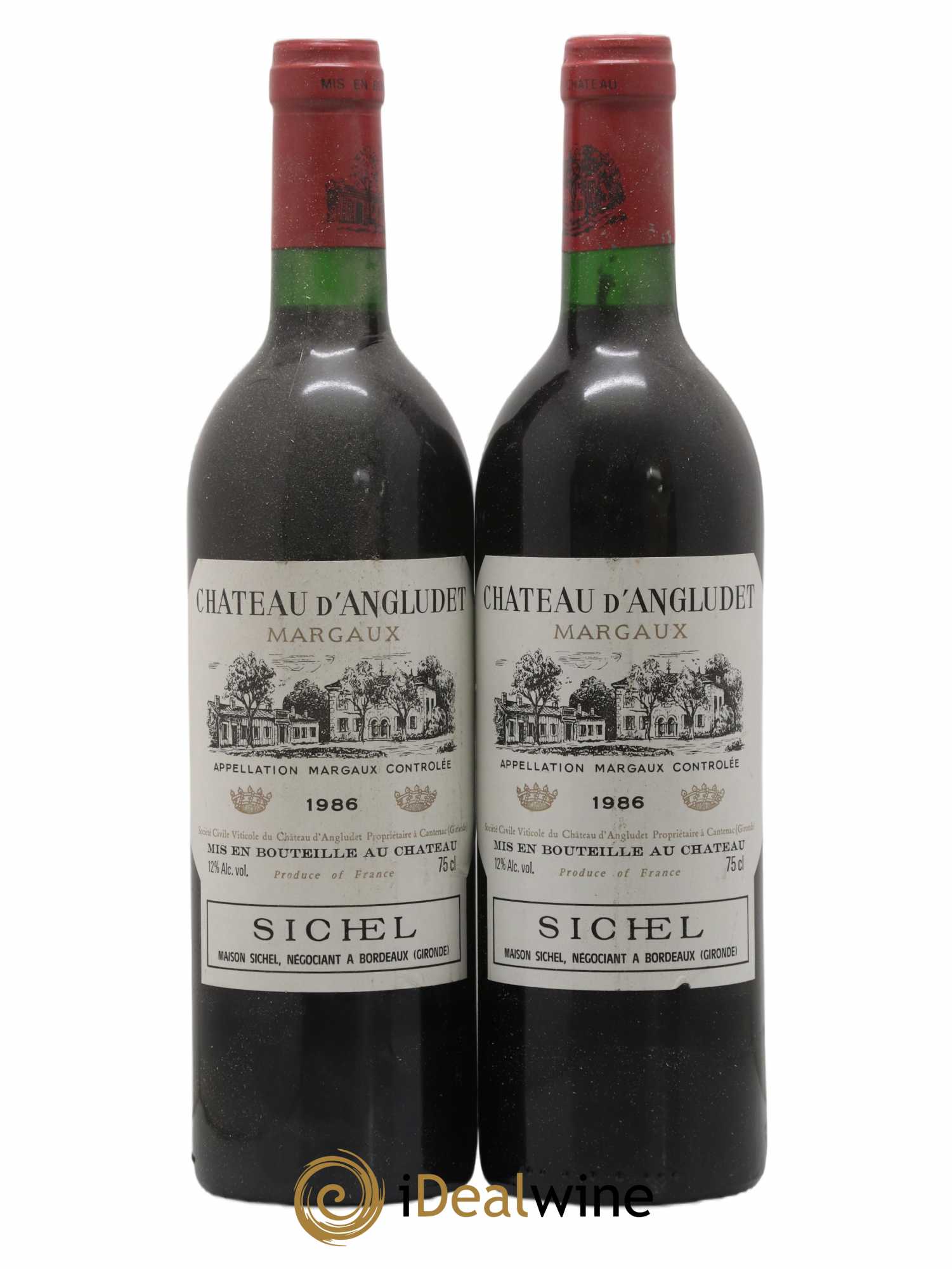 Château d' Angludet Cru Bourgeois 1986 - Lot de 2 bouteilles - 0