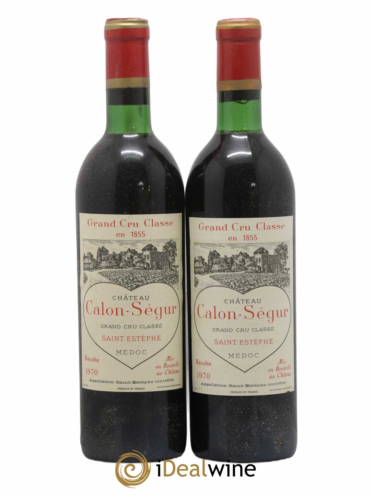 Château Calon Ségur 3ème Grand Cru Classé 1970 - Lot de 2 bouteilles - 0