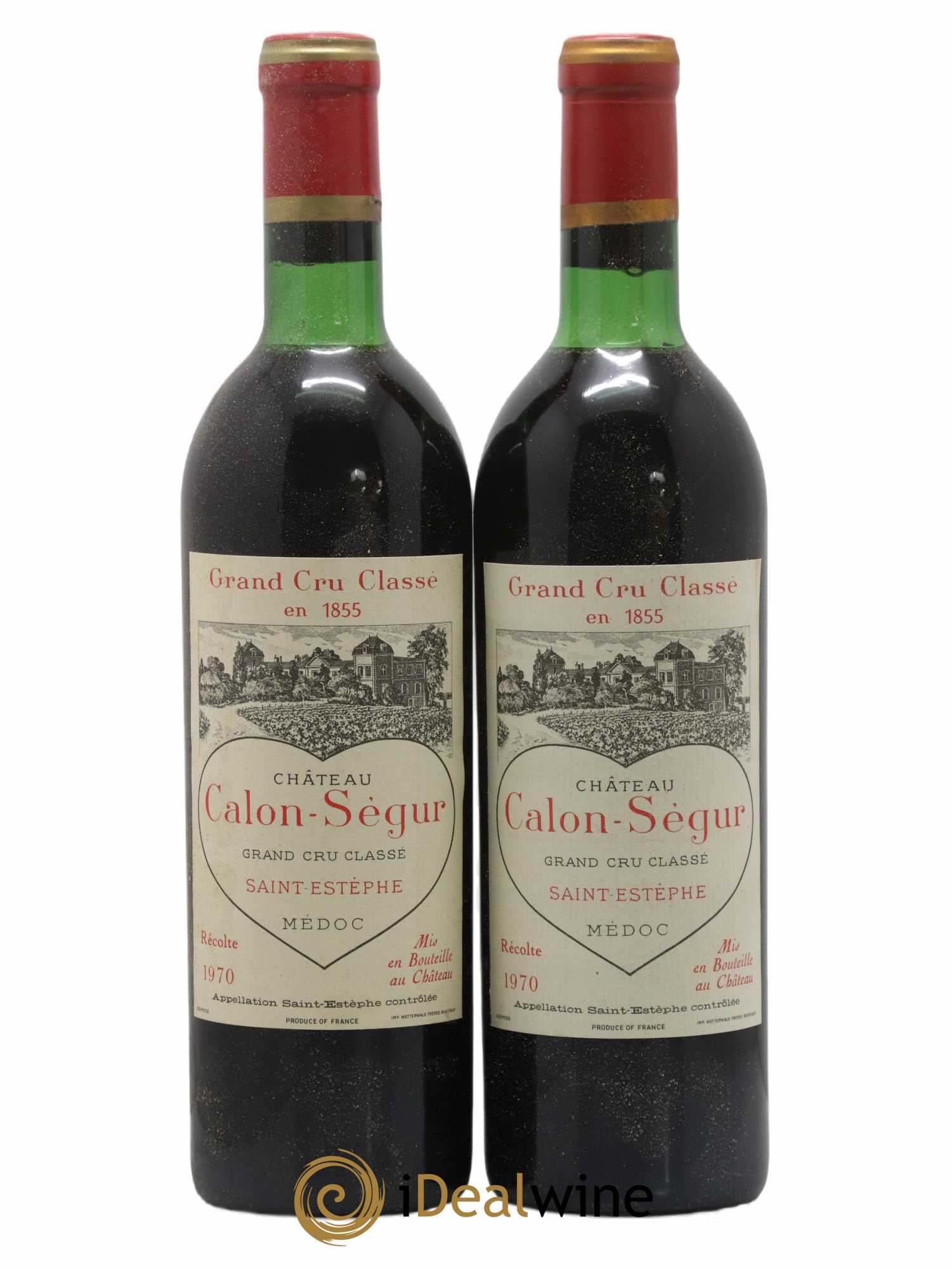 Château Calon Ségur 3ème Grand Cru Classé 1970 - Lot de 2 bouteilles - 0