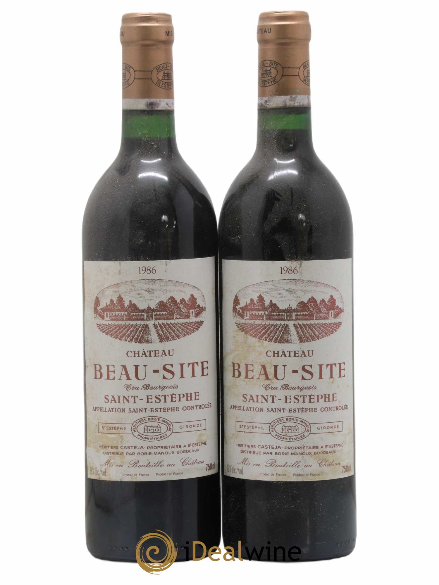 Château Beau Site Cru Bourgeois 1986 - Lot de 2 bouteilles - 0