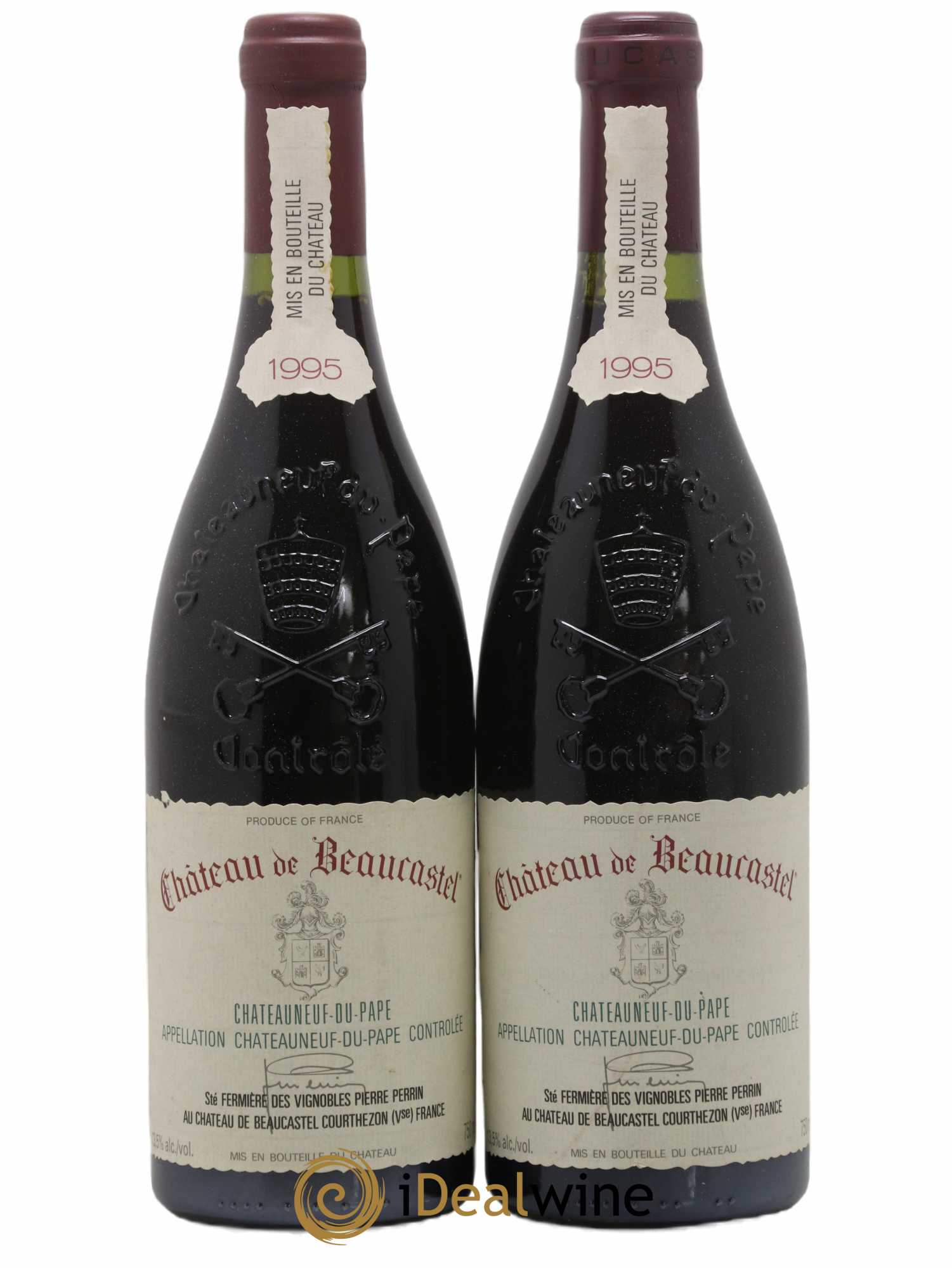 Châteauneuf-du-Pape Château de Beaucastel Famille Perrin 1995 - Lot de 2 bouteilles - 0