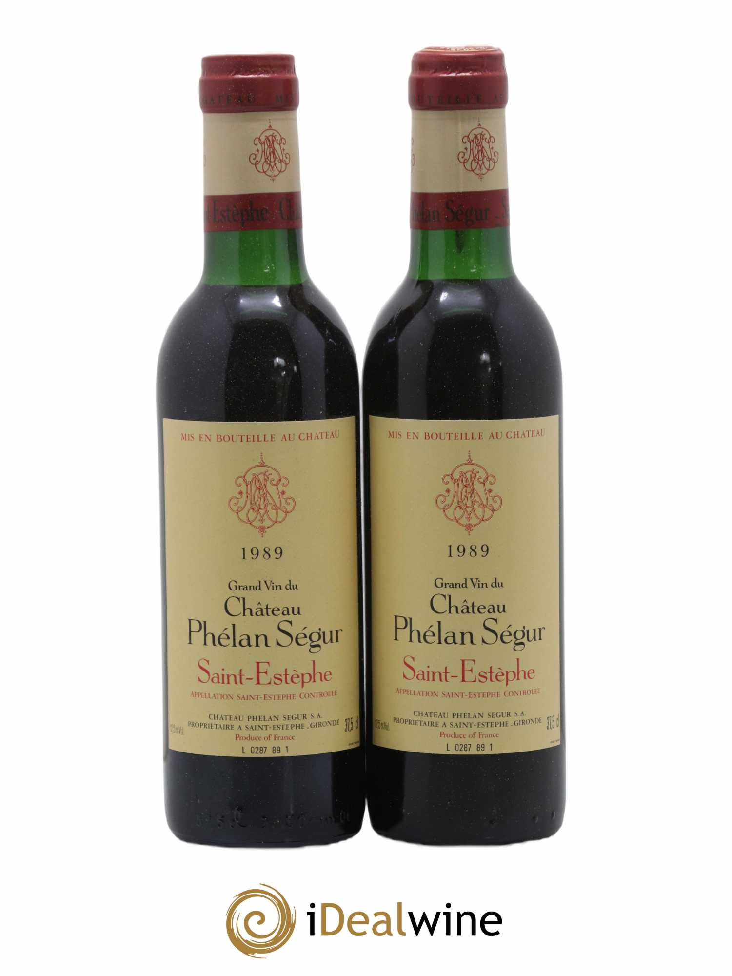 Château Phélan Ségur 1989 - Lot de 2 demi bouteilles - 0