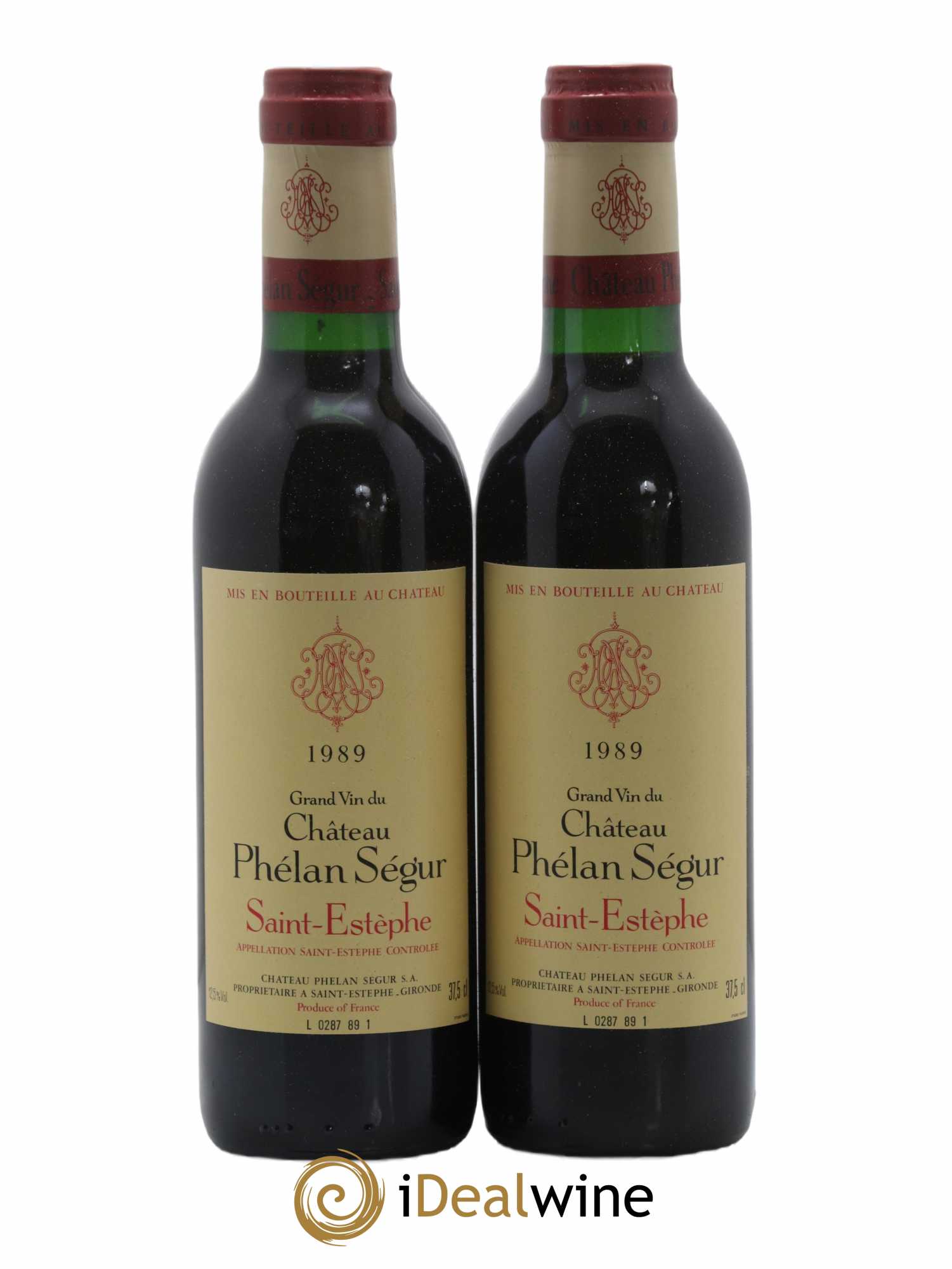 Château Phélan Ségur 1989 - Lot de 2 demi bouteilles - 0