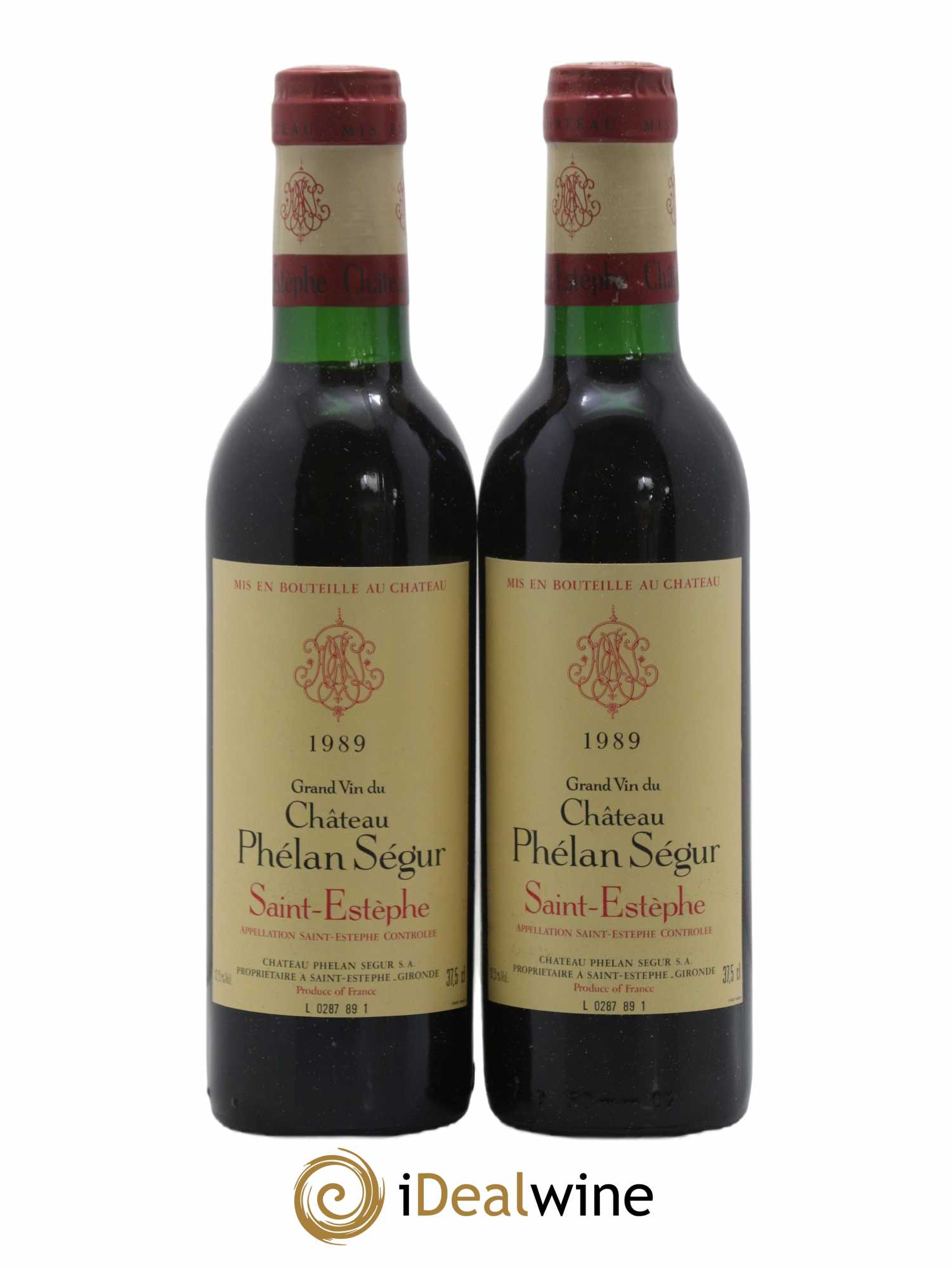 Château Phélan Ségur 1989 - Lot de 2 demi bouteilles - 0