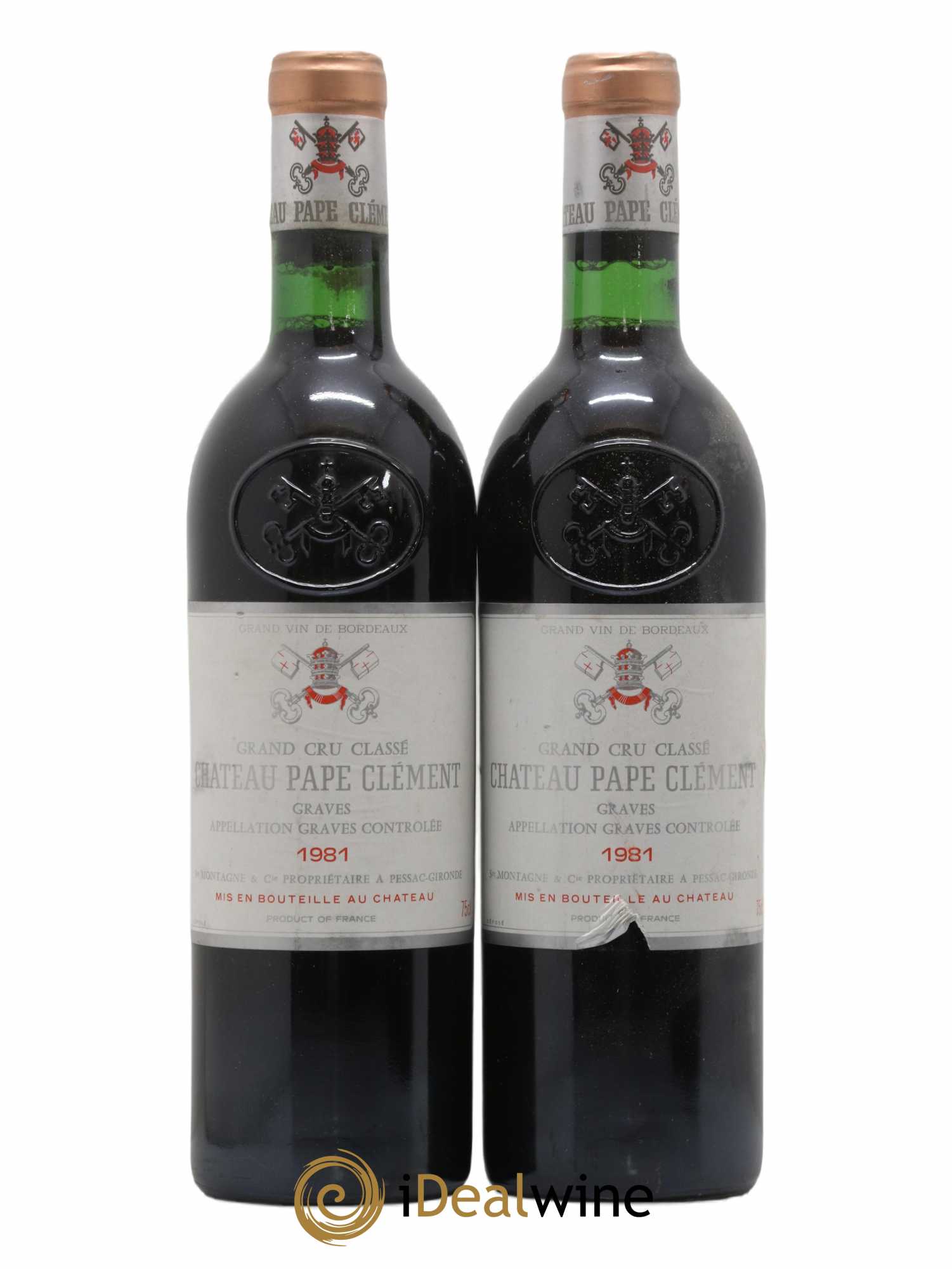 Château Pape Clément Cru Classé de Graves 1981 - Lot de 2 bouteilles - 0