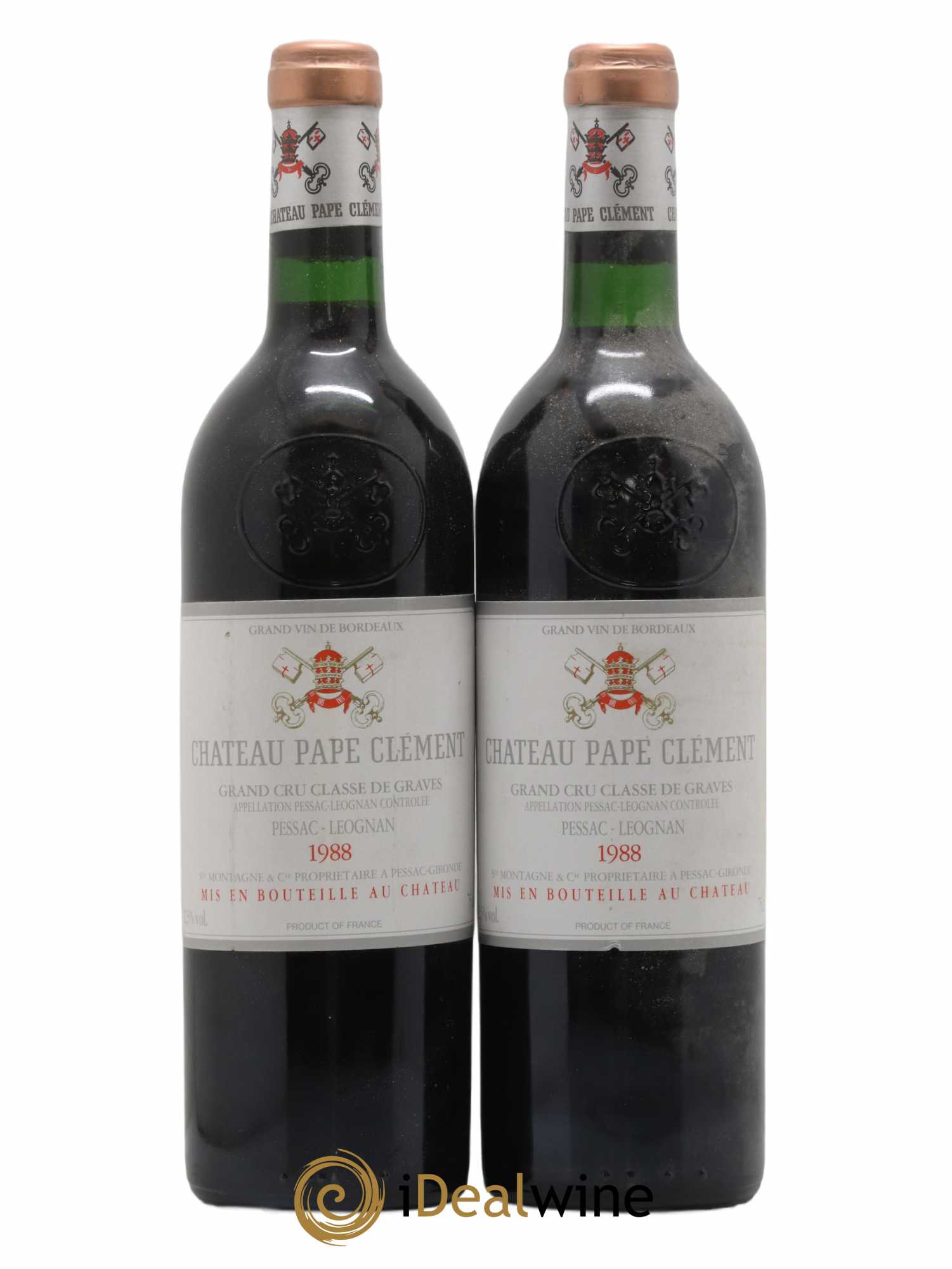 Château Pape Clément Cru Classé de Graves 1988 - Lot de 2 bouteilles - 0