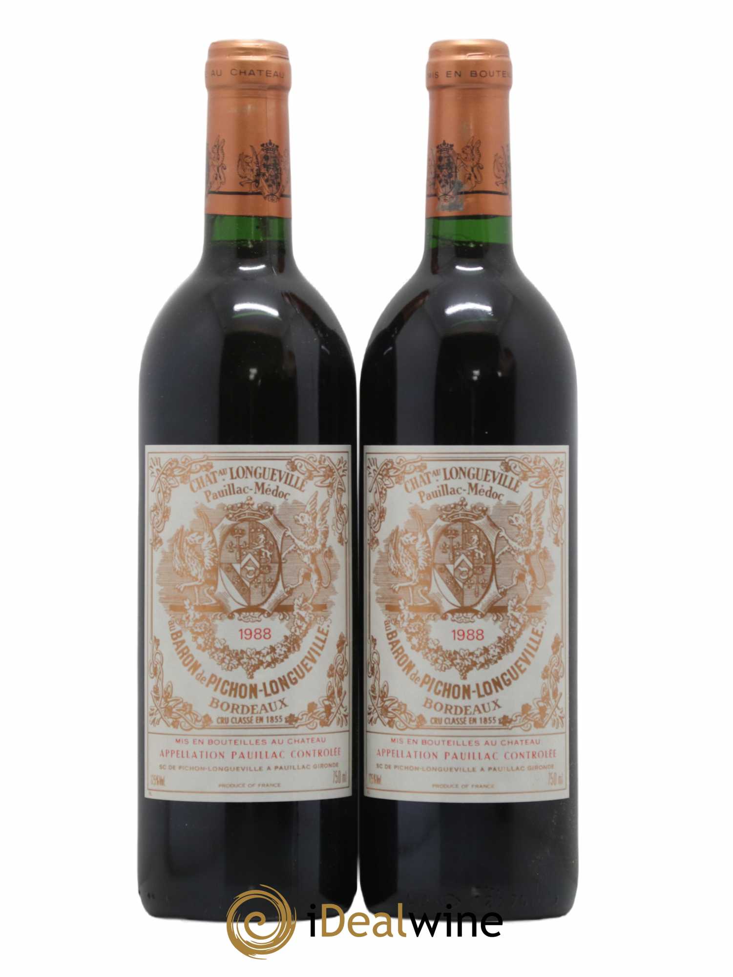 Pichon Longueville Baron 2ème Grand Cru Classé 1988 - Lot de 2 bouteilles - 0