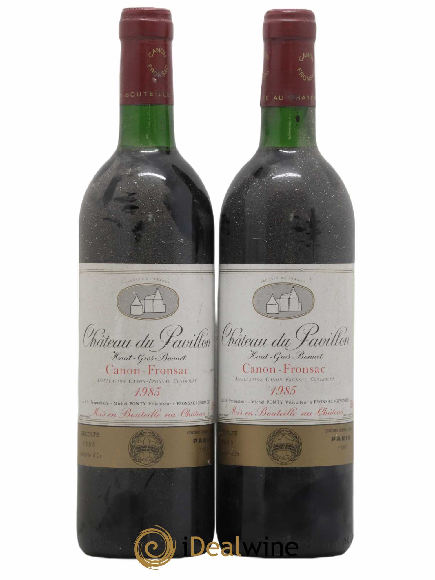 Canon-Fronsac Chateau du Pavillon 1985 - Lot de 2 bouteilles - 0