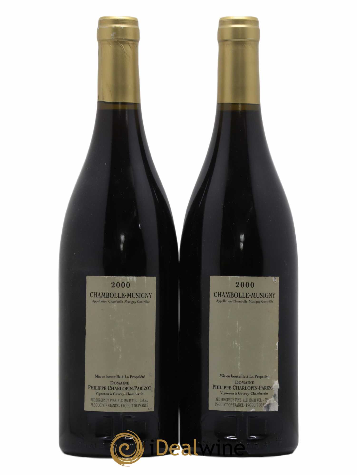 Chambolle-Musigny Charlopin Parizot 2000 - Lot of 2 bottles - 1