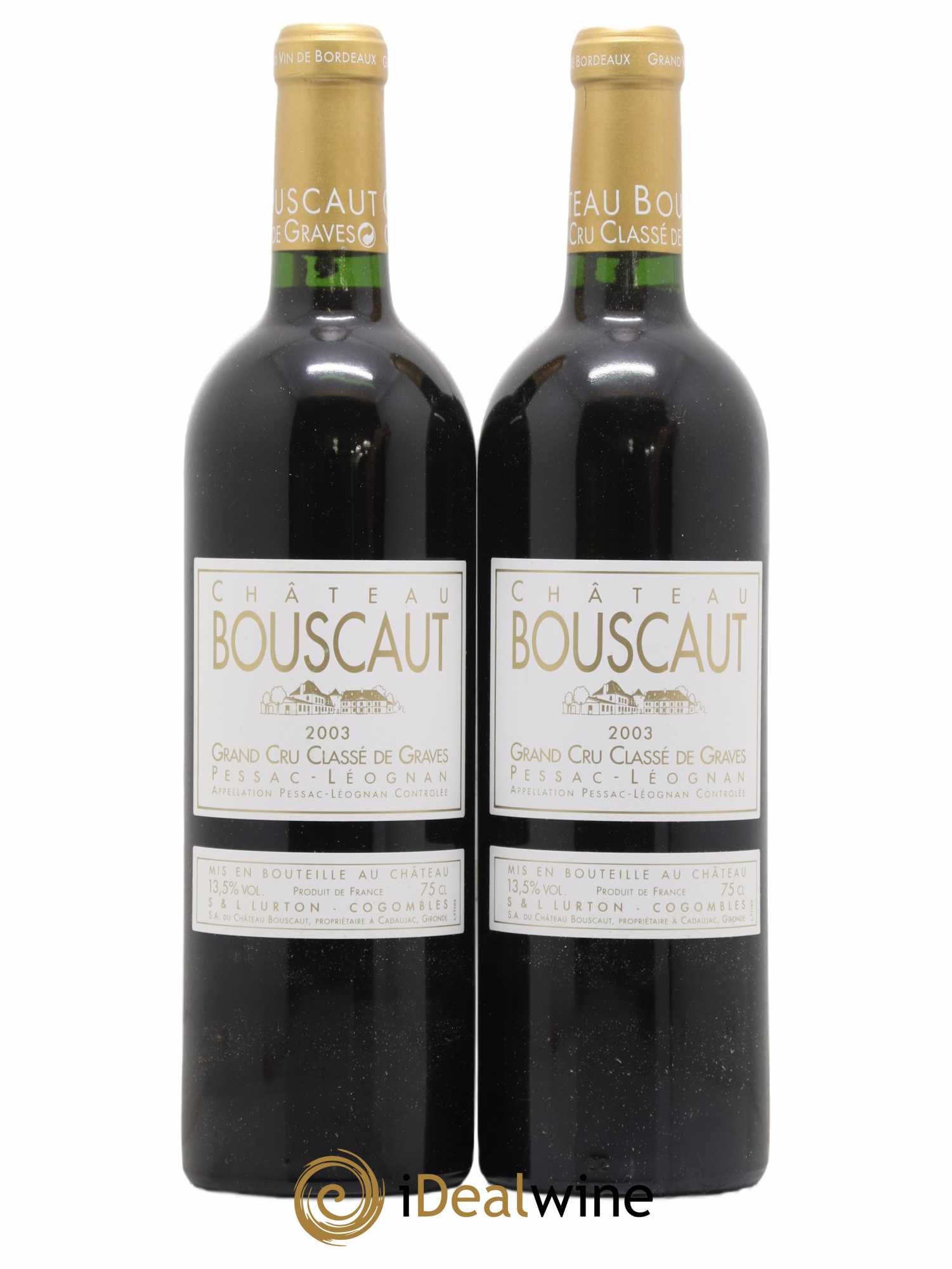 Château Bouscaut Cru Classé de Graves 2003 - Lot de 2 bouteilles - 0