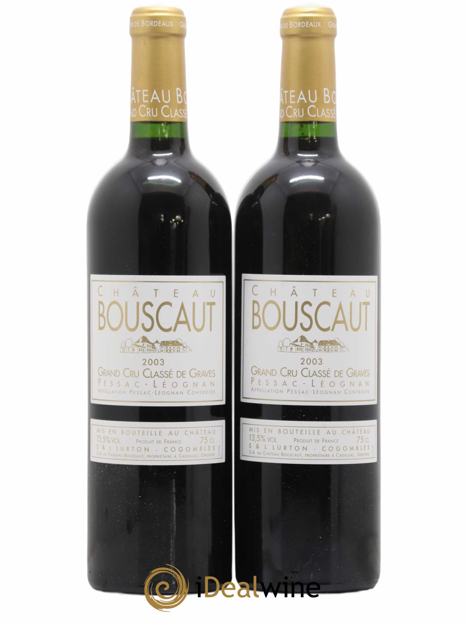 Château Bouscaut Cru Classé de Graves 2003 - Lot de 2 bouteilles - 0