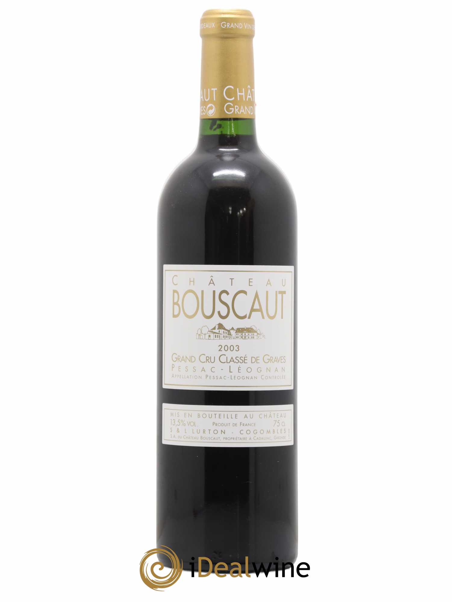 Château Bouscaut Cru Classé de Graves 2003 - Lot de 1 bouteille - 0