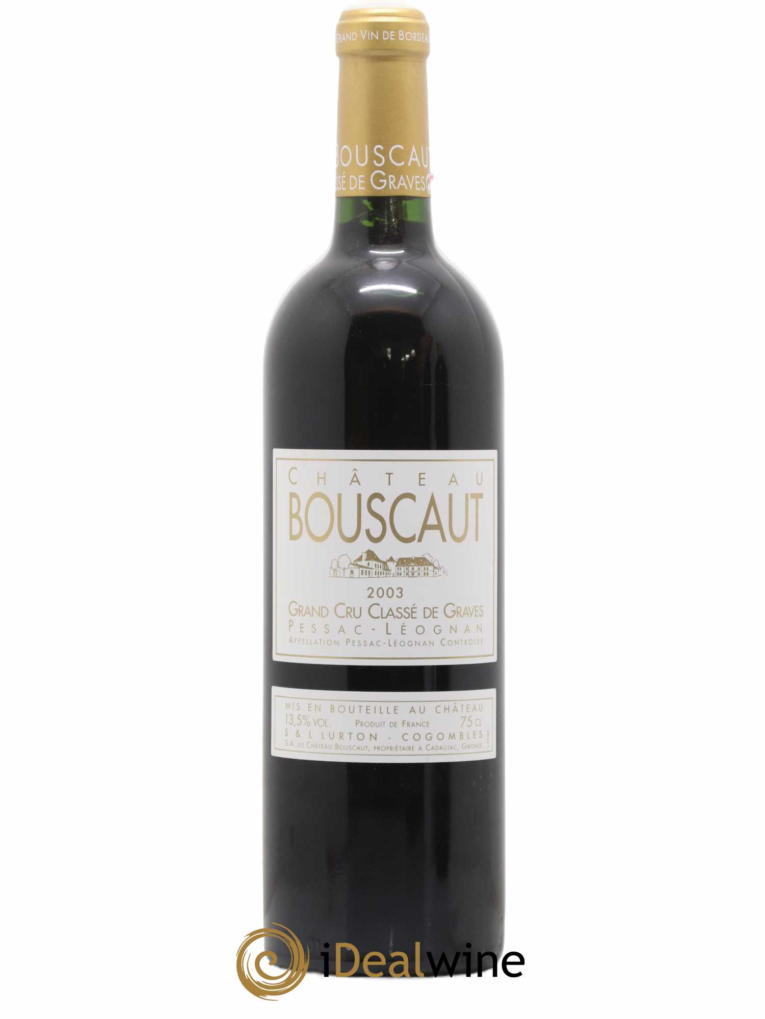 Château Bouscaut Cru Classé de Graves 2003 - Lot de 1 bouteille - 0