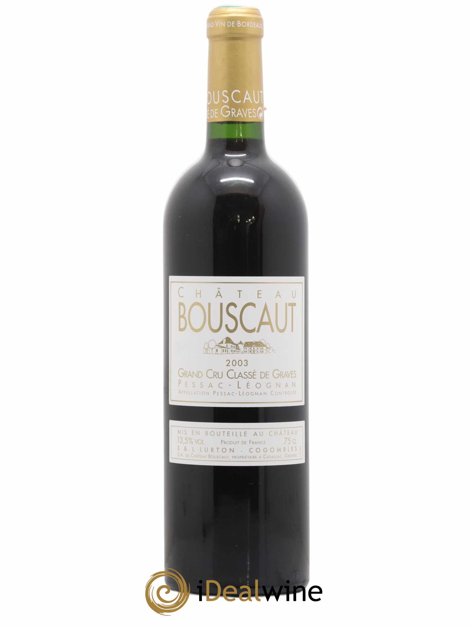 Château Bouscaut Cru Classé de Graves 2003 - Lot de 1 bouteille - 0