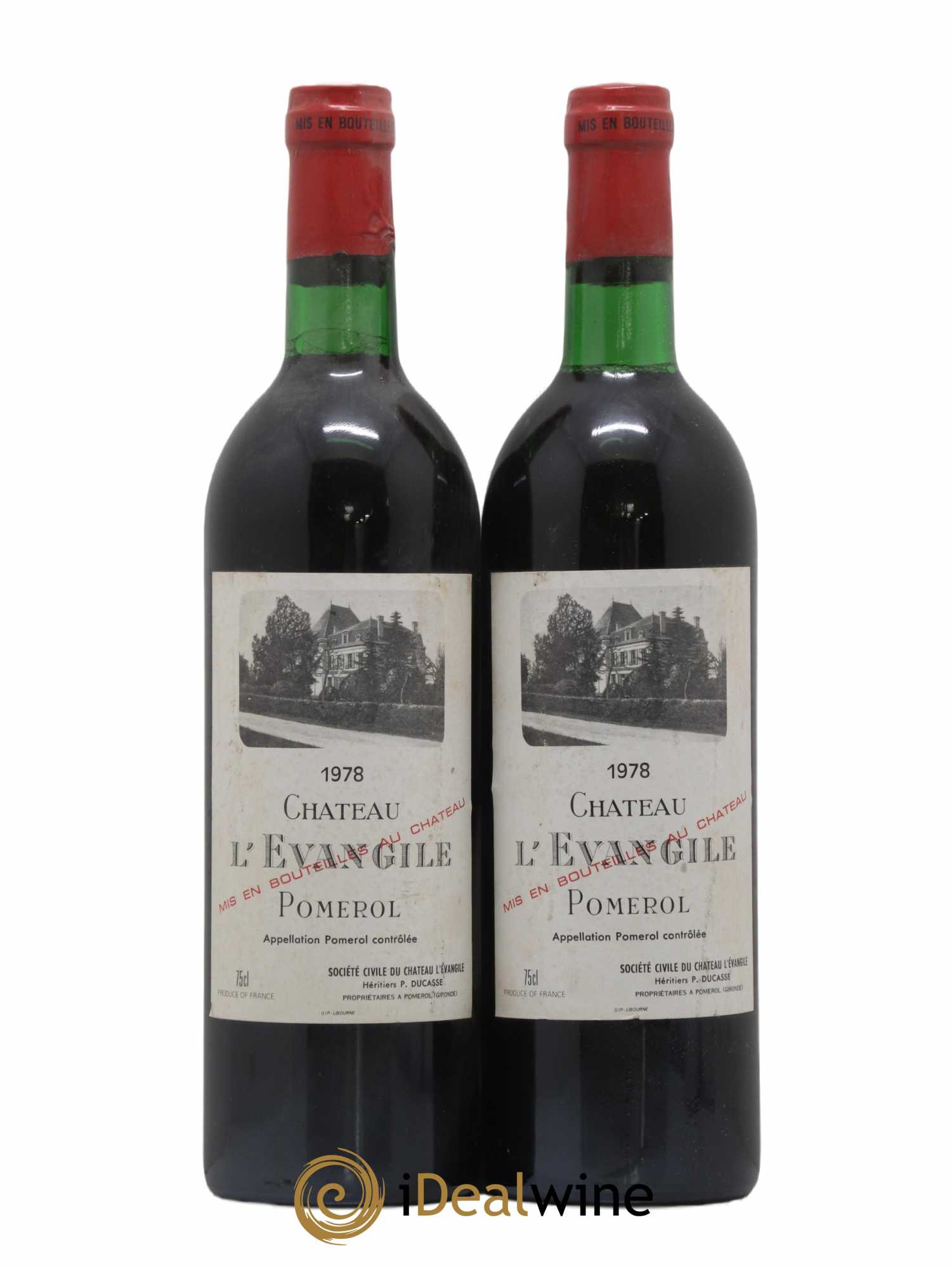Château l' Évangile 1978 - Lot de 2 bouteilles - 0