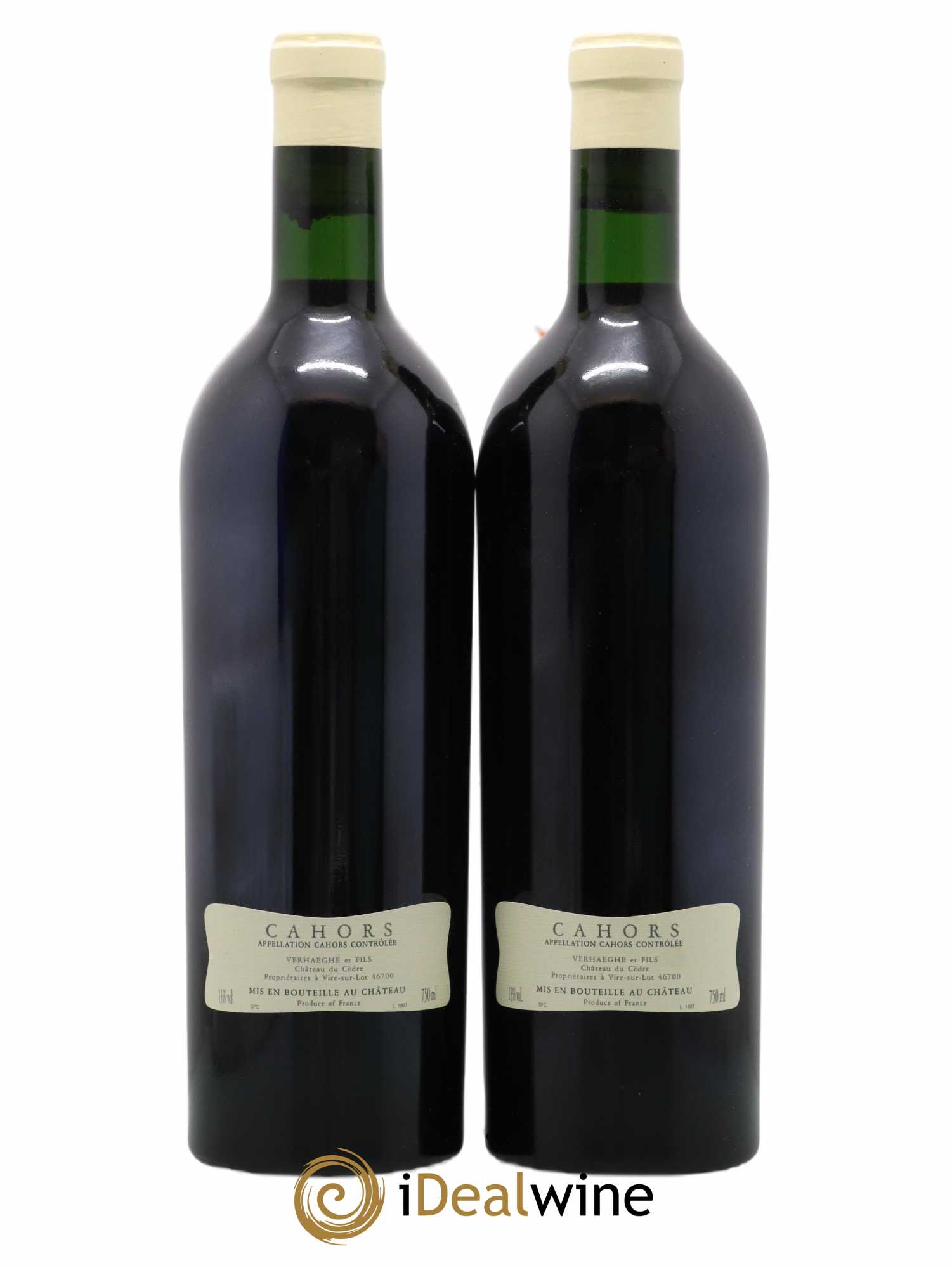 Cahors Château du Cèdre Cuvée Le Cèdre Pascal et Jean-Marc Verhaeghe 1996 - Lot de 2 bouteilles - 1